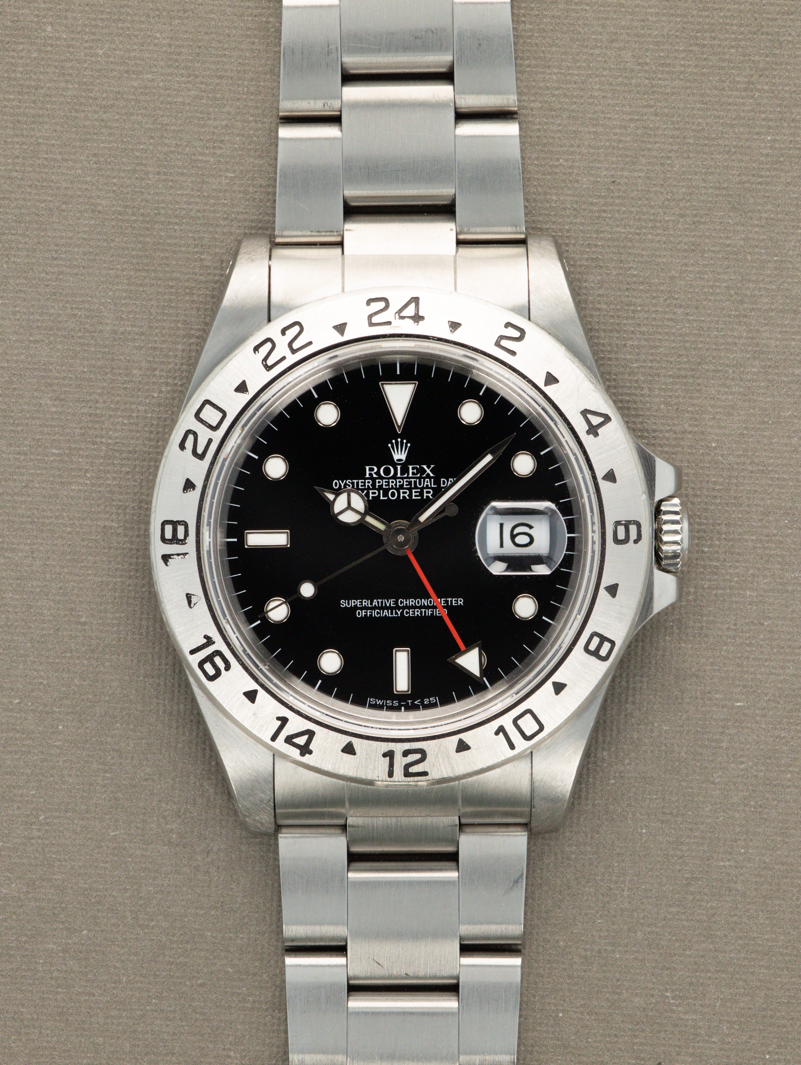 Rolex Explorer II Ref. 16570 - Gloss Black Dial w/ Box & Papers Unpolished