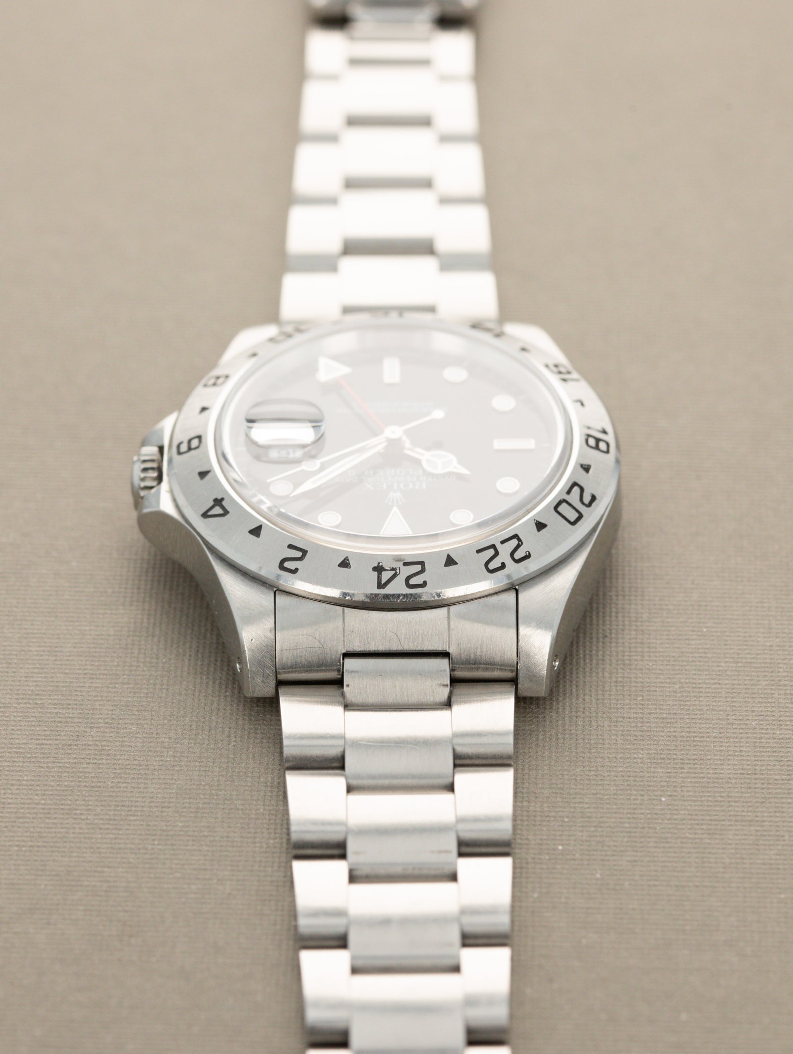 Rolex Explorer II Ref. 16570 - Gloss Black Dial w/ Box & Papers Unpolished