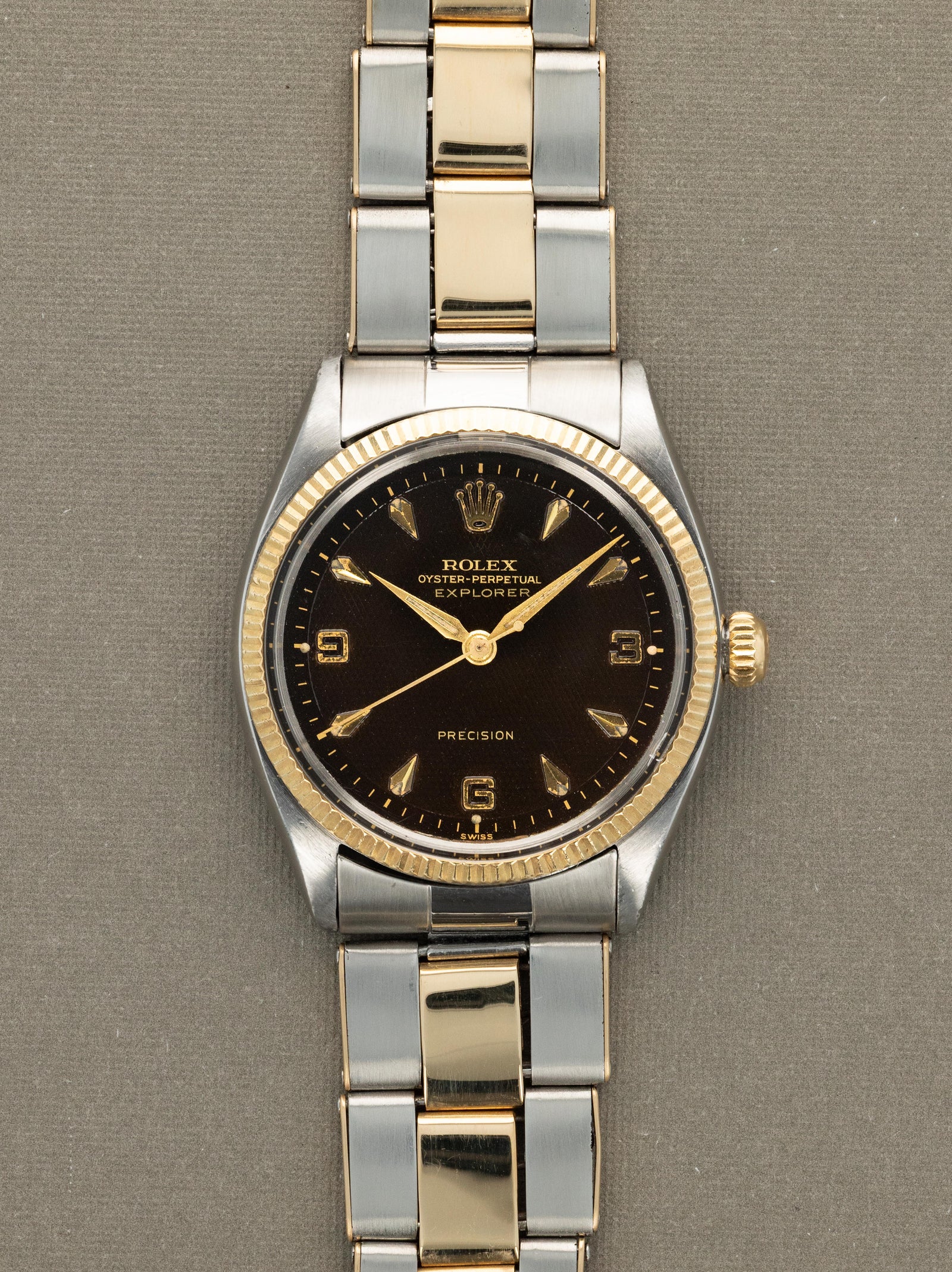 Rolex Oyster Perpetual Ref. 5501 'Canadian Explorer'  - Tropical Black 'Honeycomb' Dial