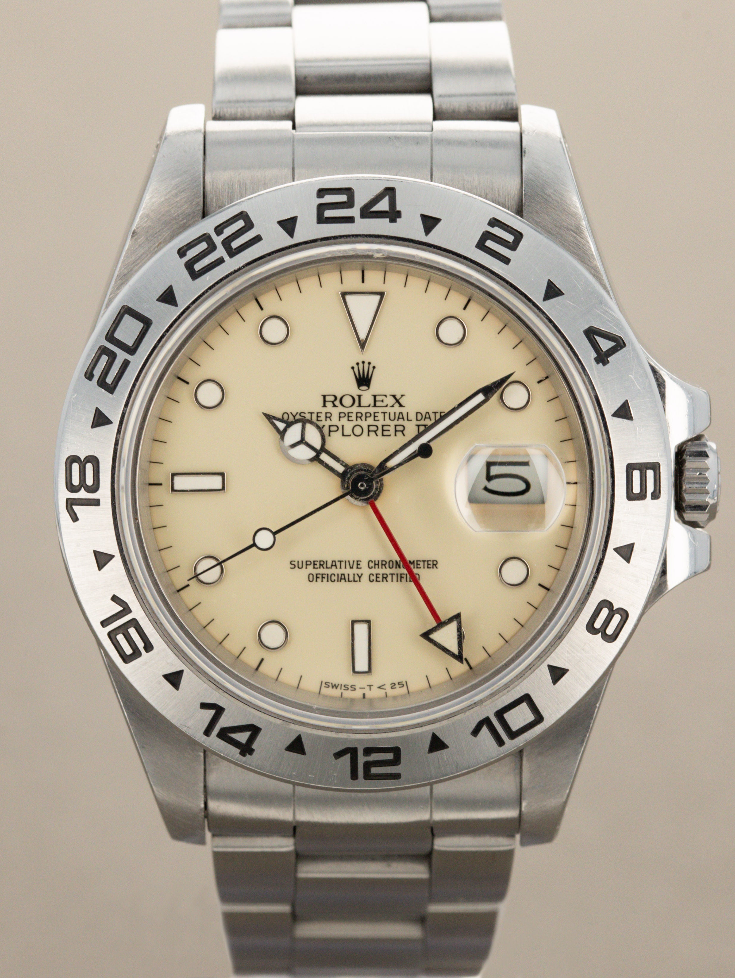 Rolex Explorer II Ref. 16550 - Cream 'Rail' Dial With Box & Service Papers