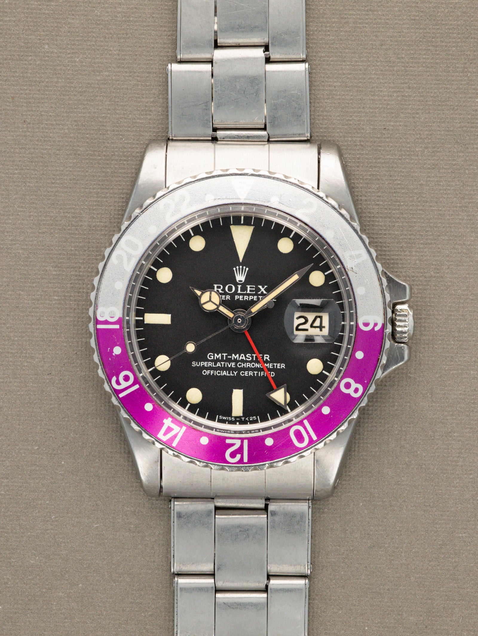 Rolex GMT-Master Ref. 1675 - 'MK1 Long-E' Dial w/ 'Fuchsia' Bezel
