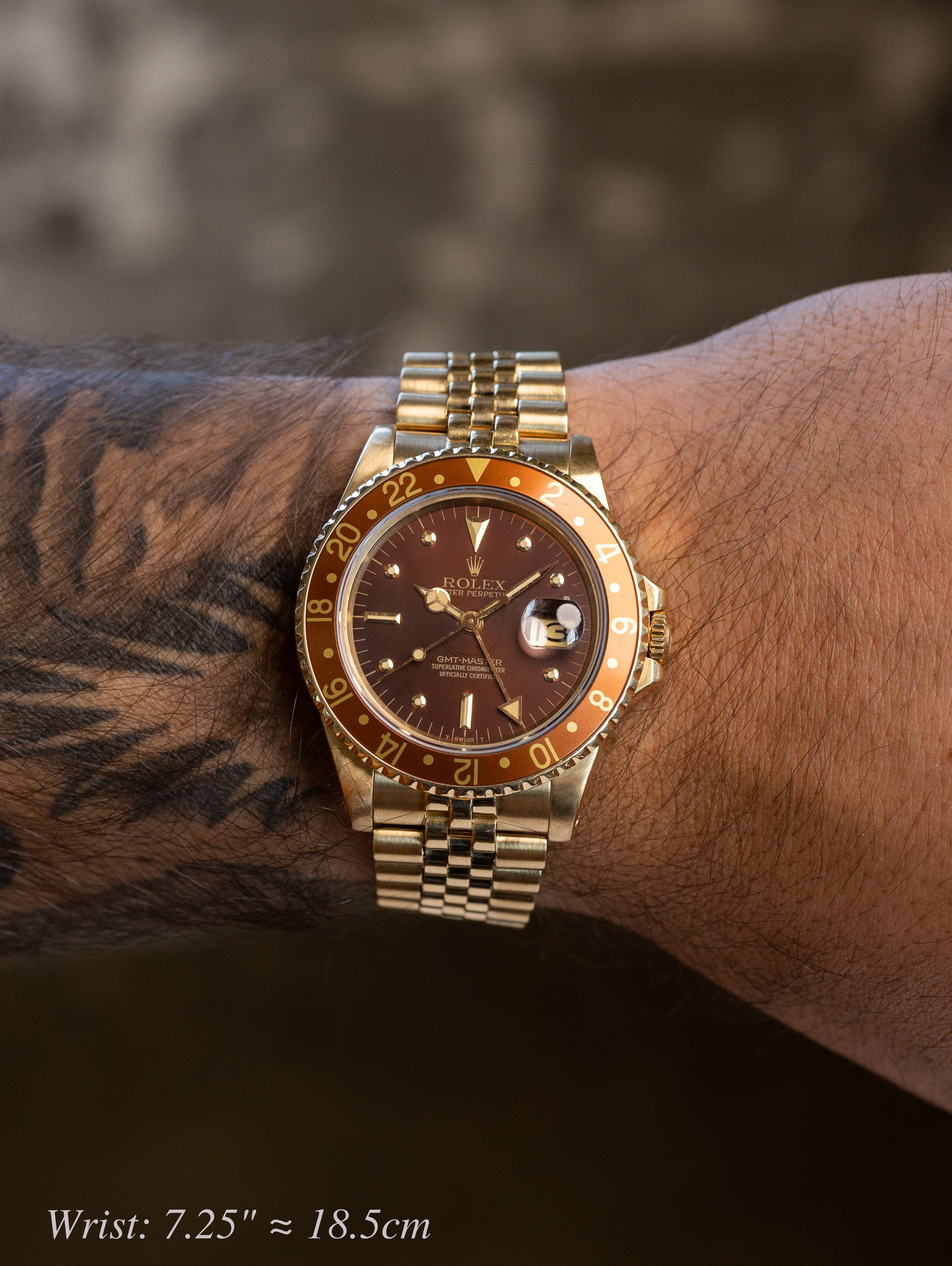 Rolex GMT-Master Date Ref. 16758 - Brown Sunburst 'Nipple' Dial