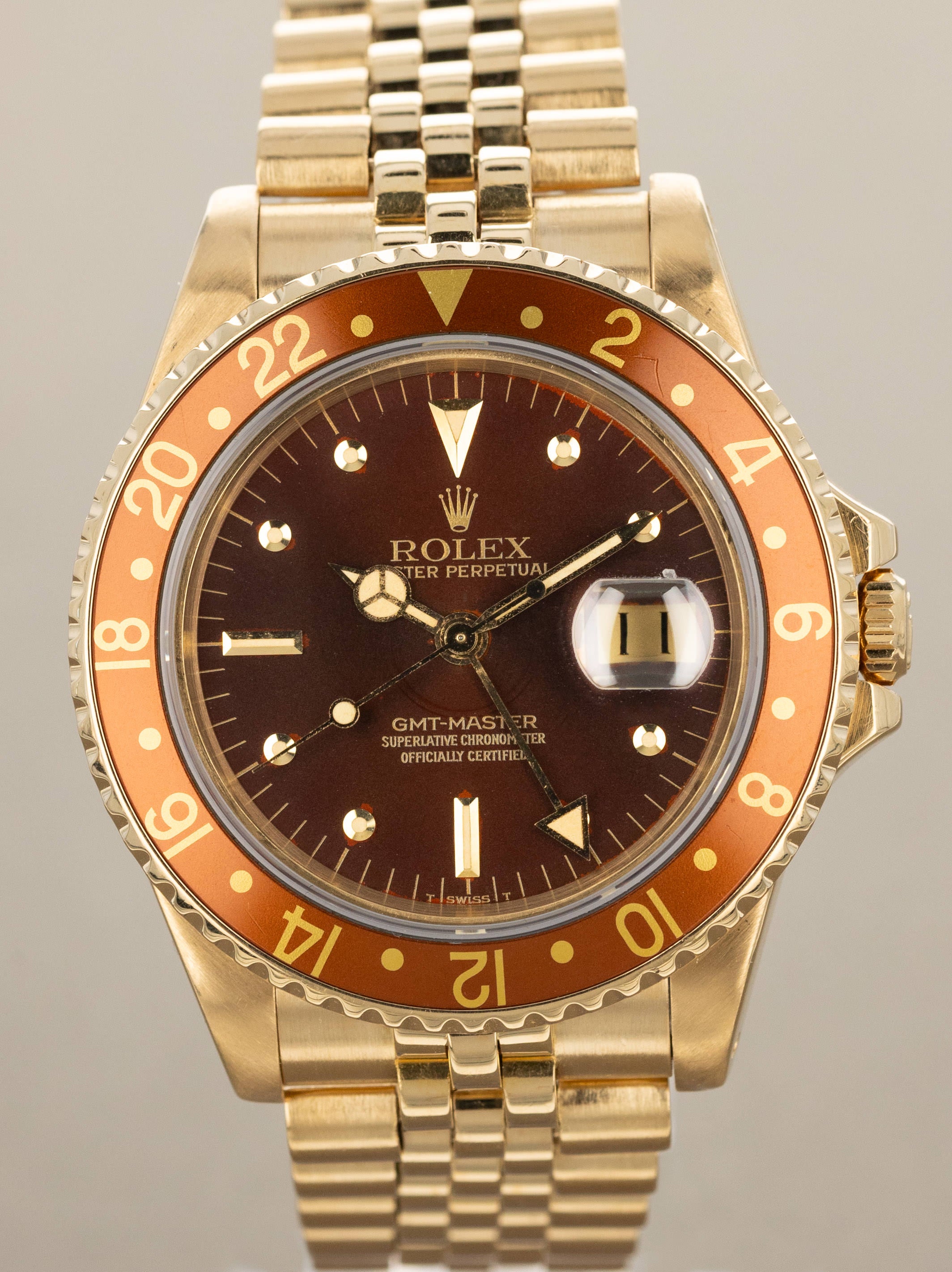 Rolex GMT-Master Date Ref. 16758 - Brown Sunburst 'Nipple' Dial