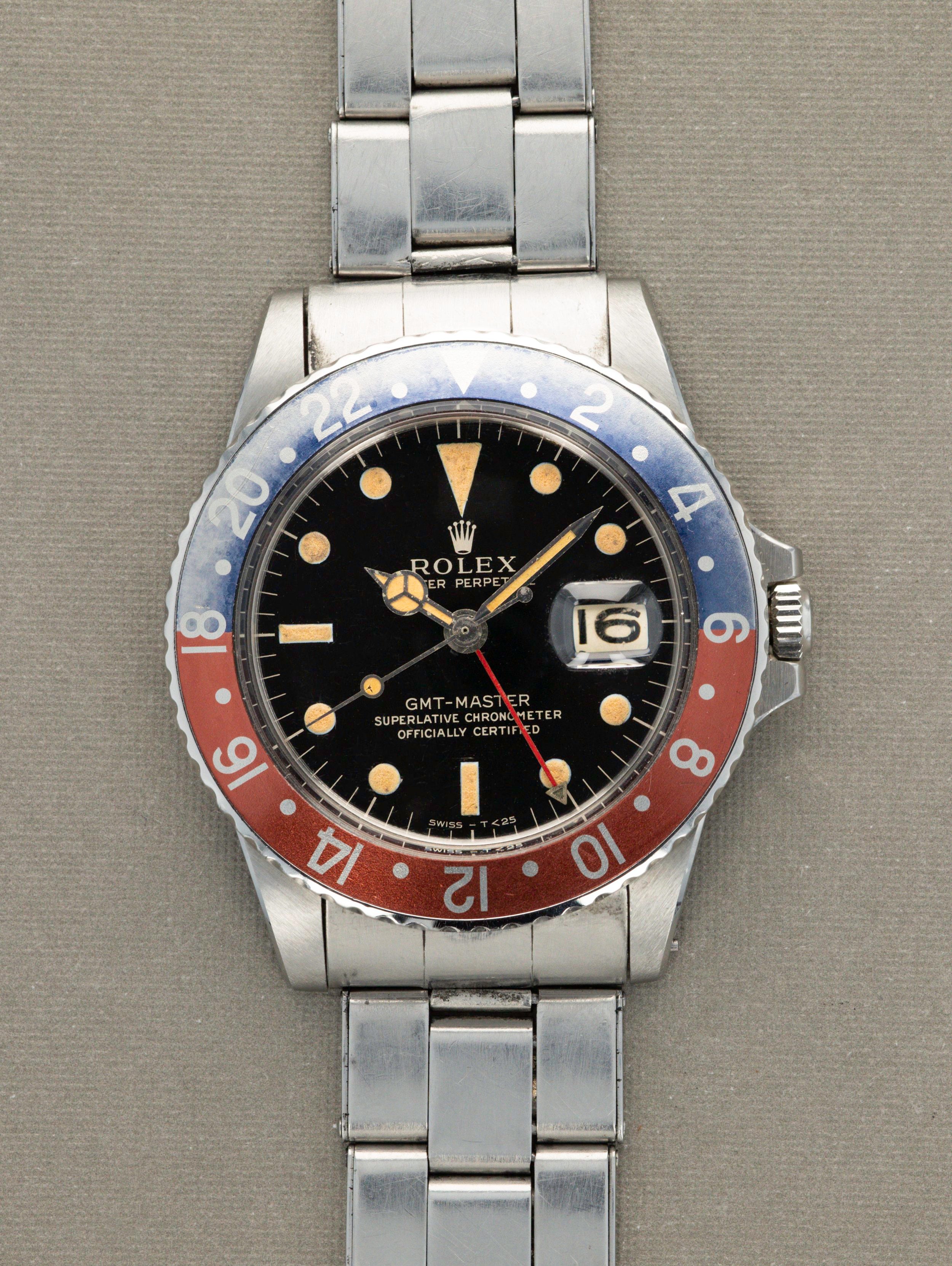 Rolex GMT-Master Ref. 1675 - 'Pepsi' Gilt Dial Box & Papers