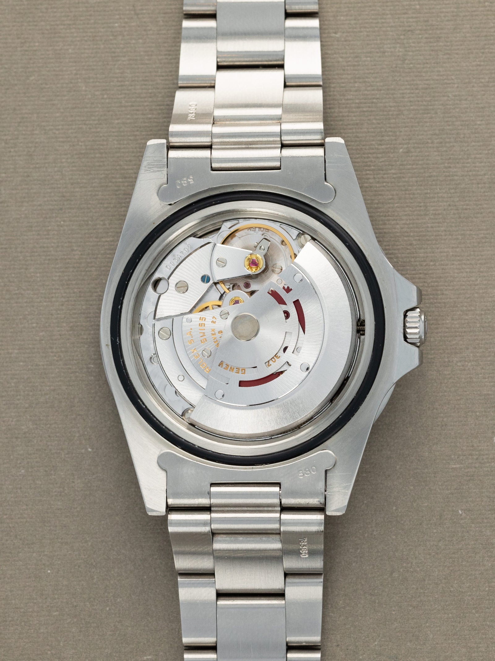 Rolex GMT-Master Ref. 16750 'Pepsi' - Transitional Matte Dial Caseback Sticker
