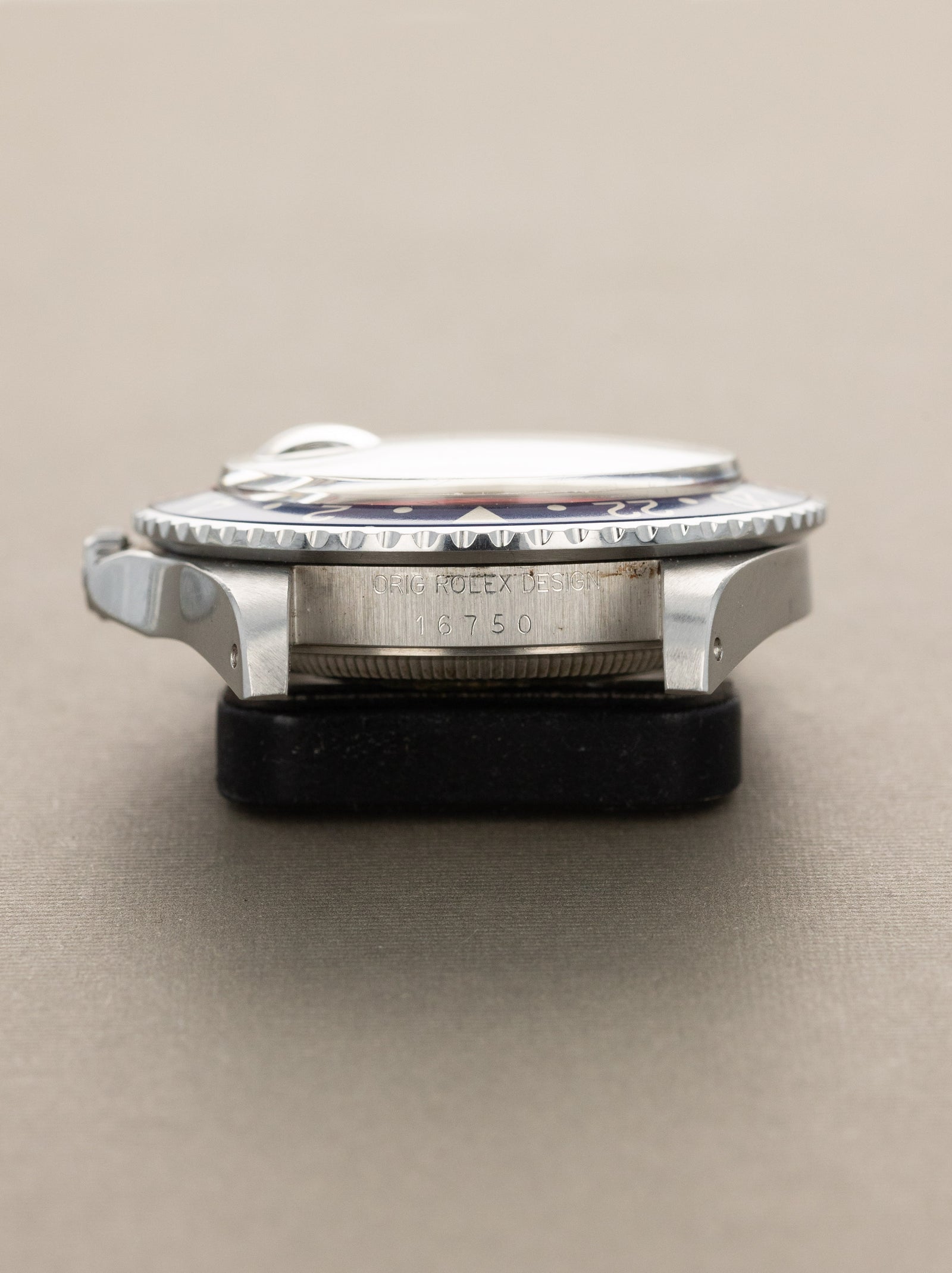 Rolex GMT-Master Ref. 16750 'Pepsi' - Transitional Matte Dial Caseback Sticker