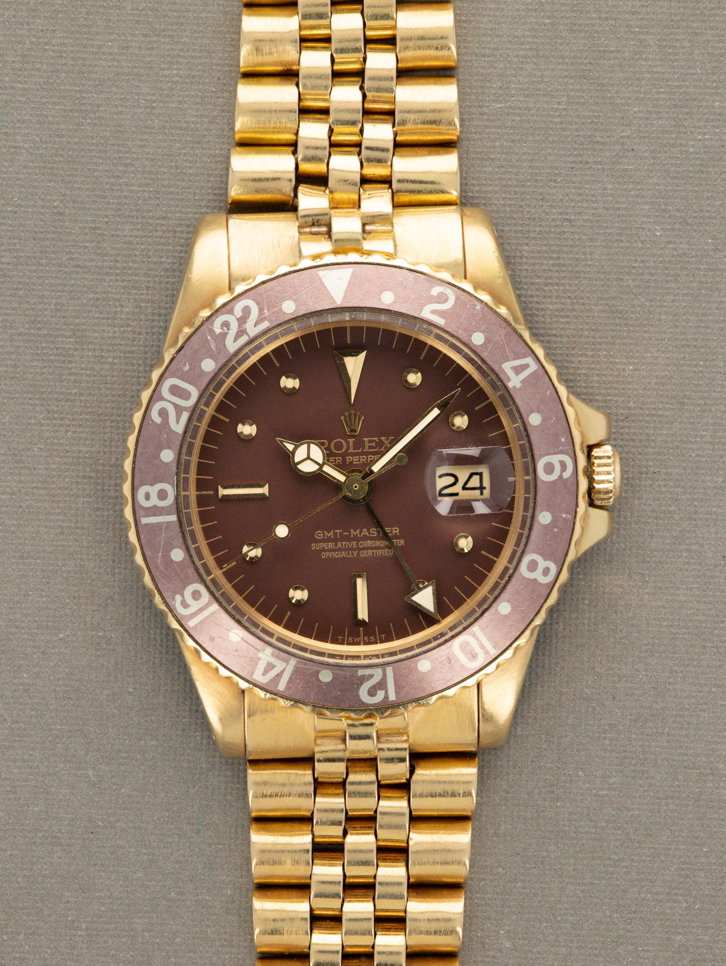 Rolex GMT-Master 1675-8 - Full Set, Solid Gold Nipple Dial