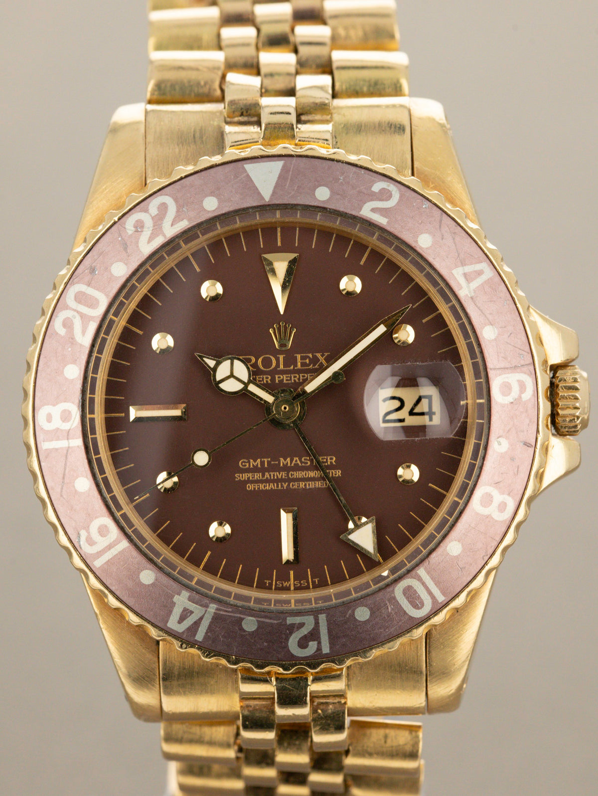 Rolex GMT-Master 1675-8 - Full Set, Solid Gold Nipple Dial
