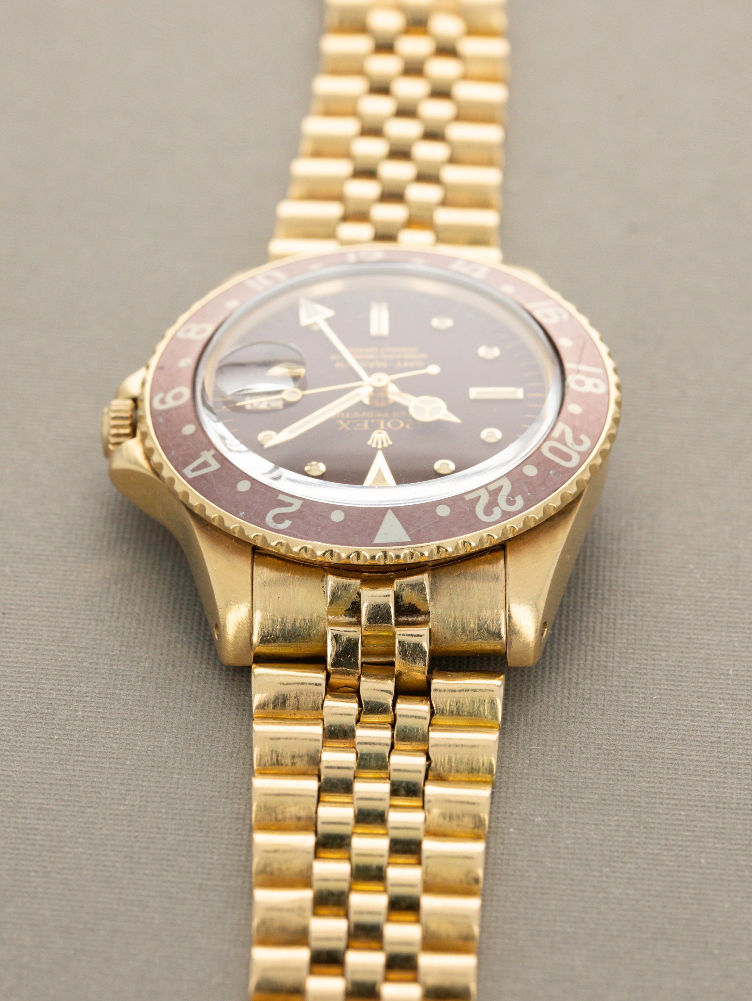 Rolex GMT-Master 1675-8 - Full Set, Solid Gold Nipple Dial