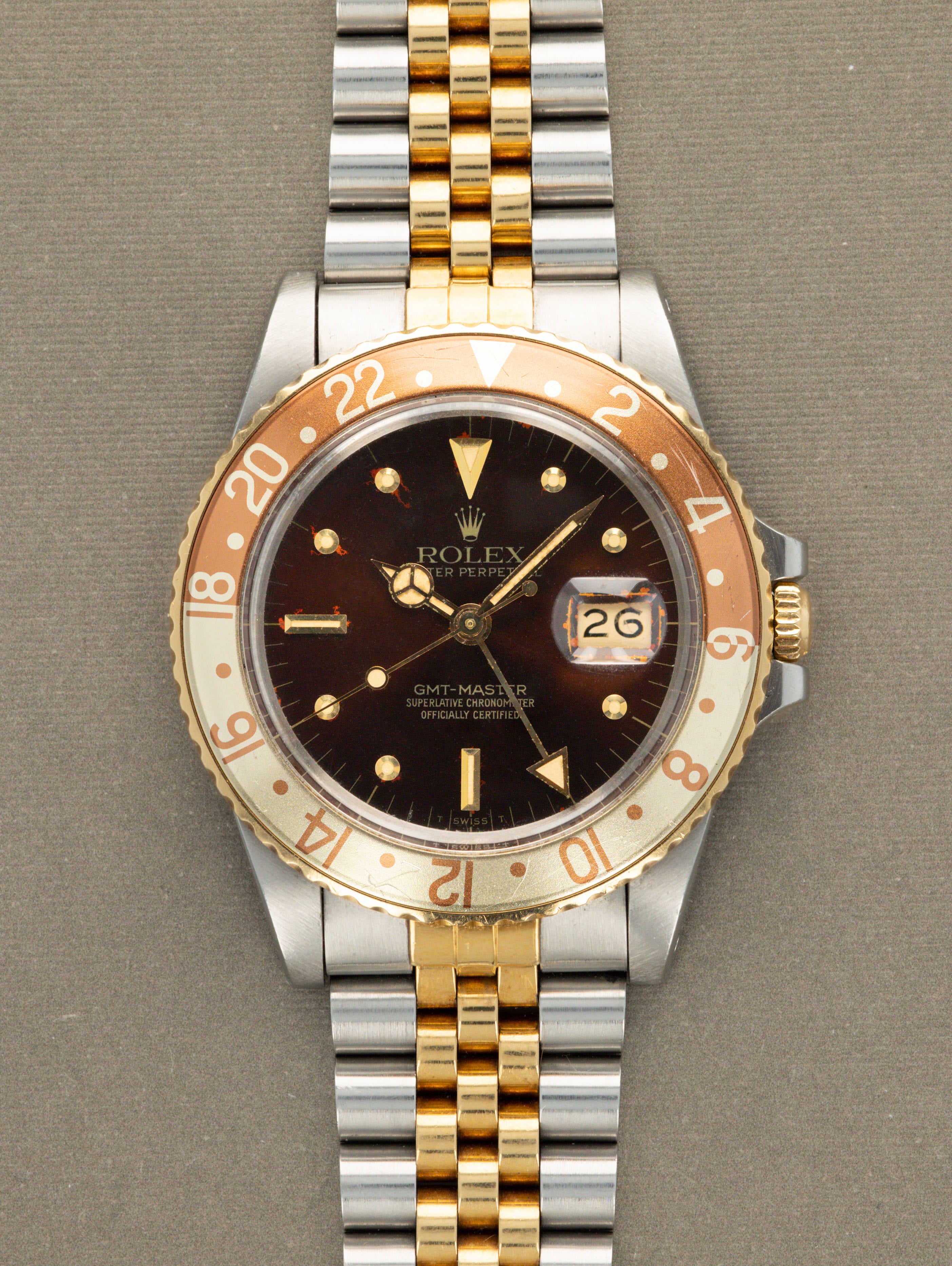 Rolex GMT-Master Ref. 16753 - Sunburst Brown 'Nipple' Dial Unpolished