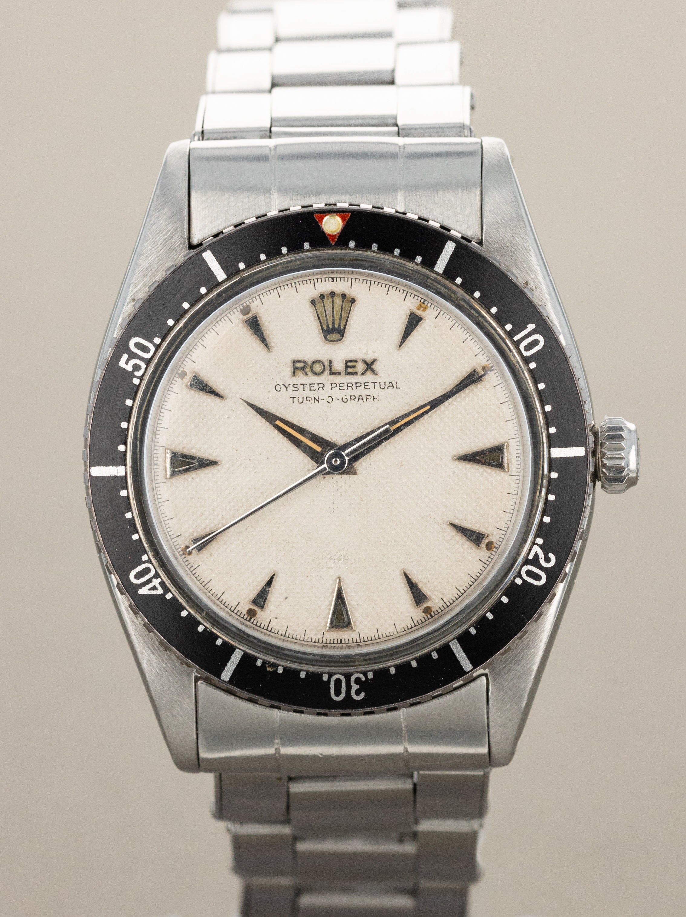 Rolex Turn-O-Graph Ref. 6202 - White 'Honeycomb' Dial