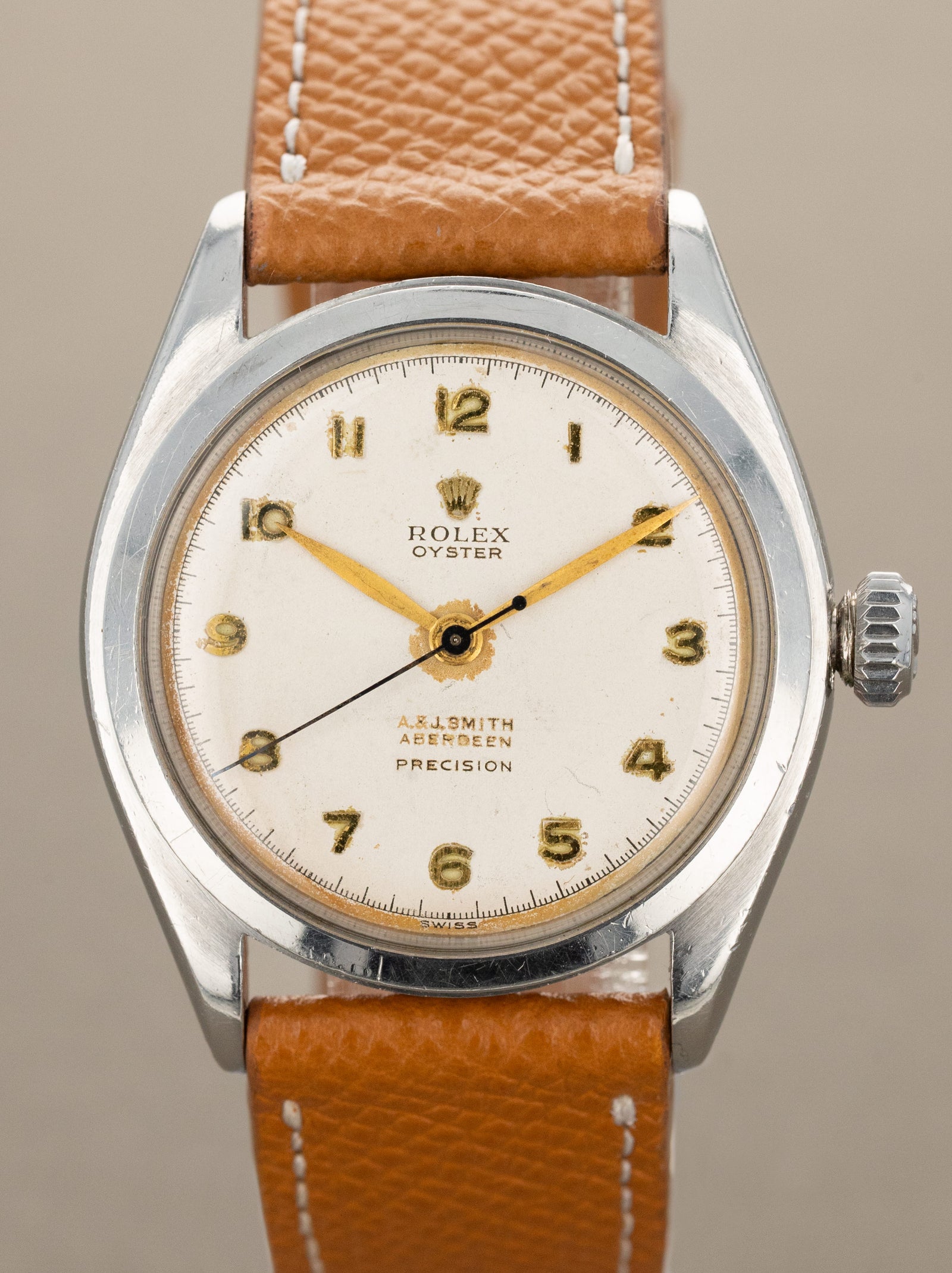Rolex Oyster Precision Ref. 6022 - Silver 'A.&J. Smith Aberdeen' Dial