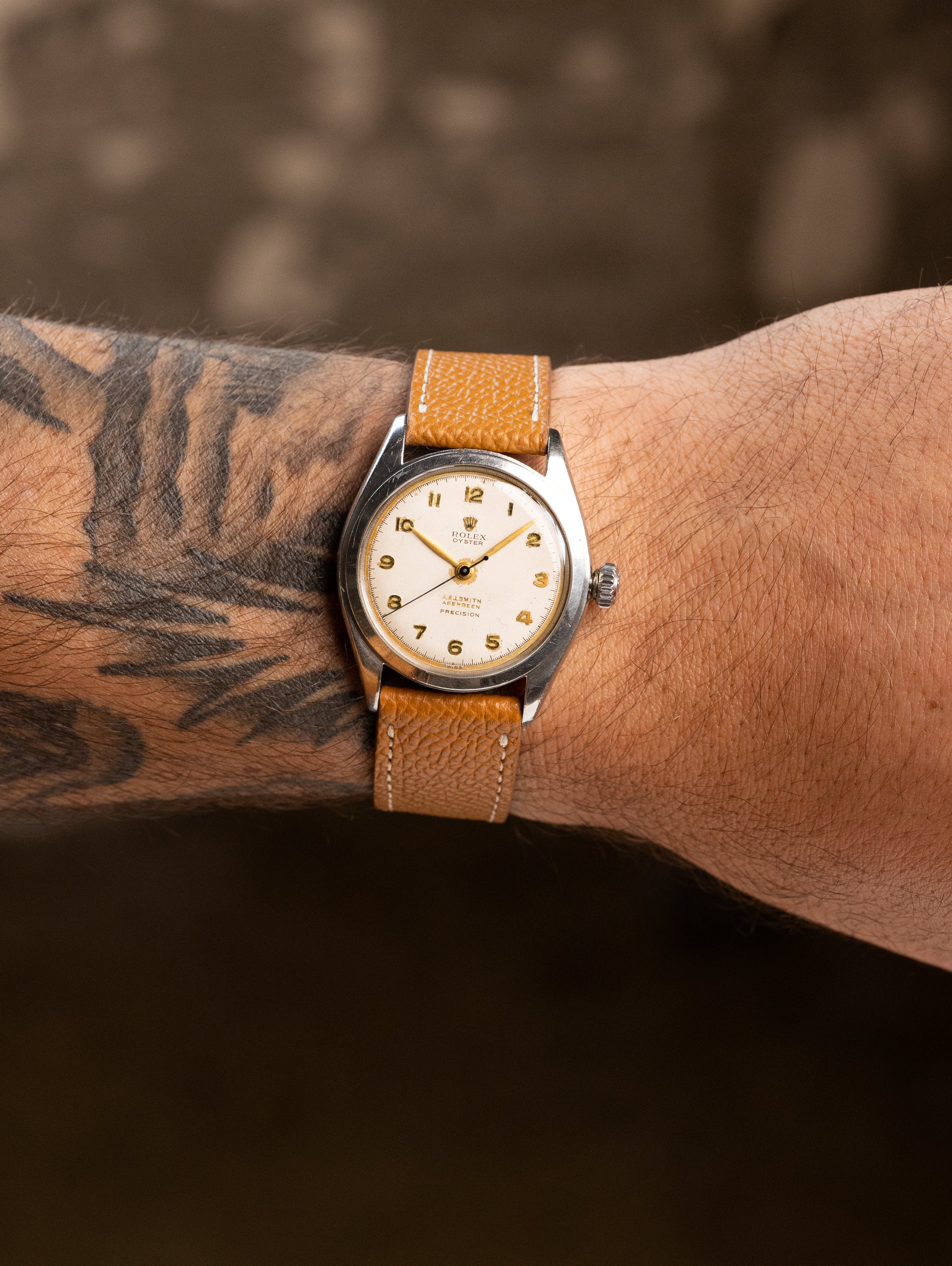 Rolex Oyster Ref. 6022 - Silver 'A.&J. Smith Aberdeen' Dial