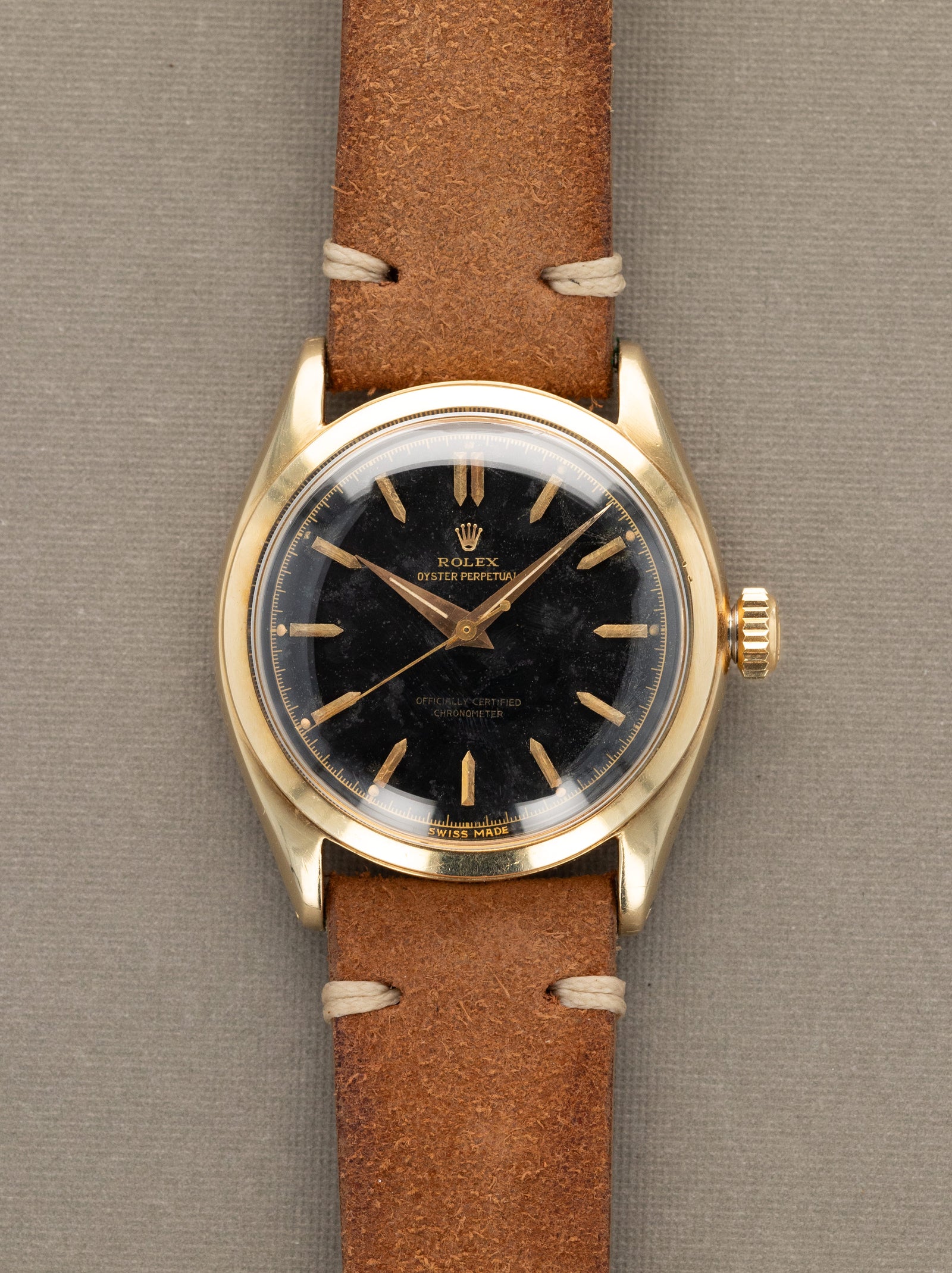 Rolex Oyster Perpetual Ref. 6084 - Black 'Gilt' Patina Dial