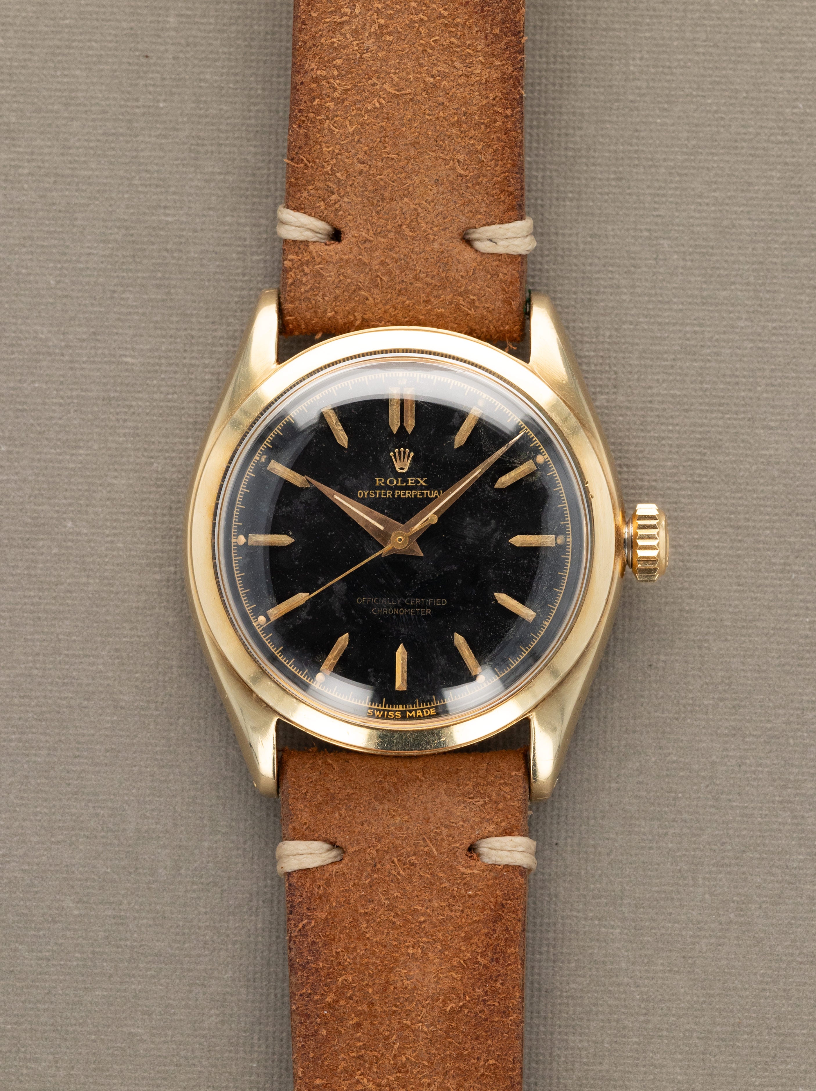 Rolex Oyster Perpetual Ref. 6084 - Black 'Gilt' Patina Dial