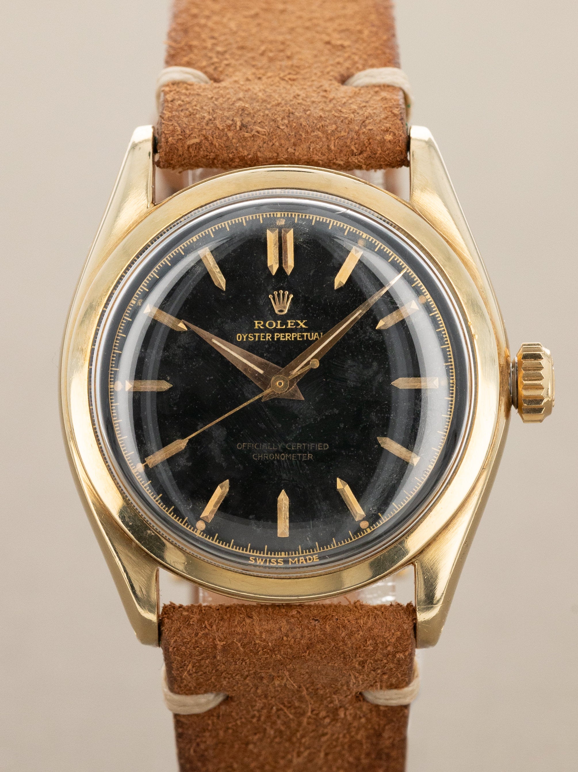 Rolex Oyster Perpetual Ref. 6084 - Black 'Gilt' Patina Dial