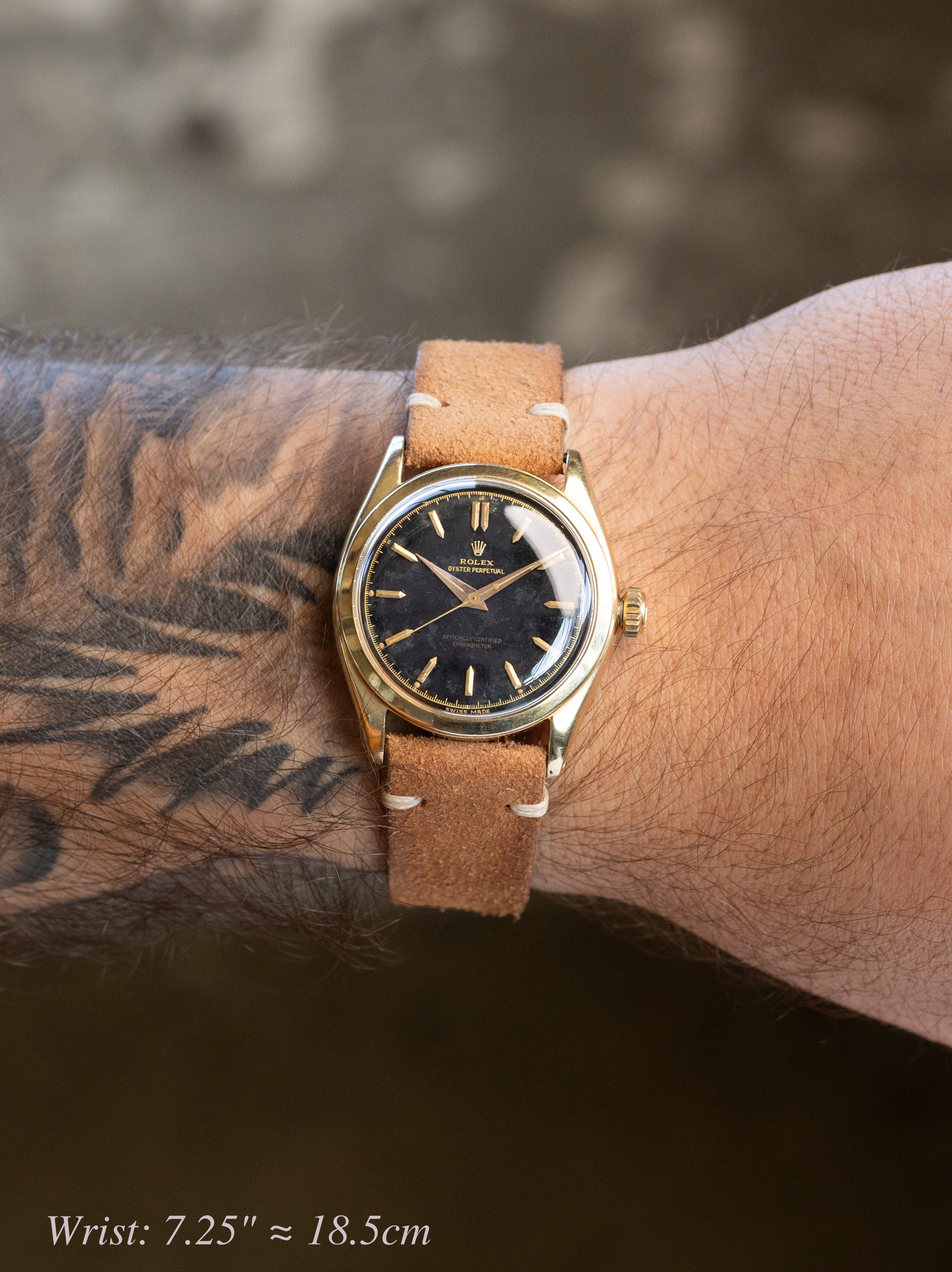 Rolex Oyster Perpetual Ref. 6084 - Black 'Gilt' Patina Dial