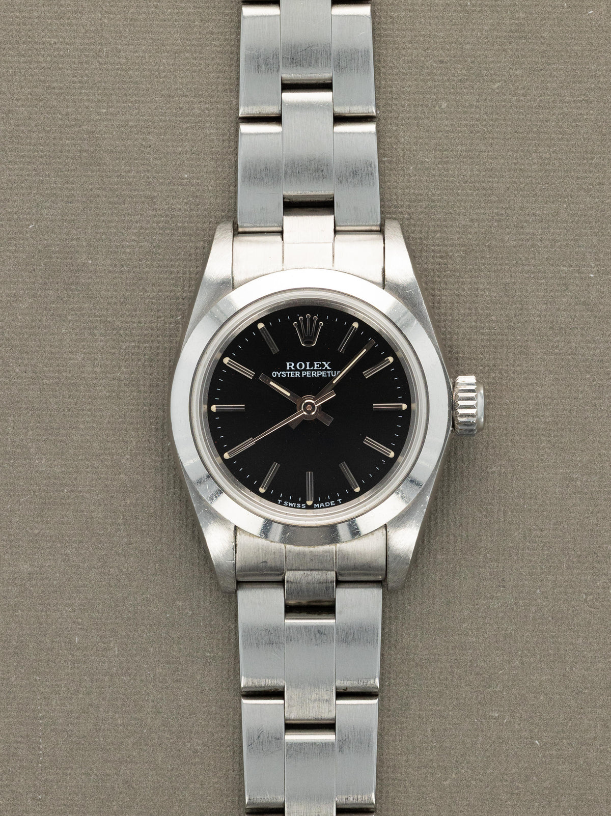 Rolex Oyster Perpetual Ref. 67180 - Gloss Black Tritium Dial Unpolished