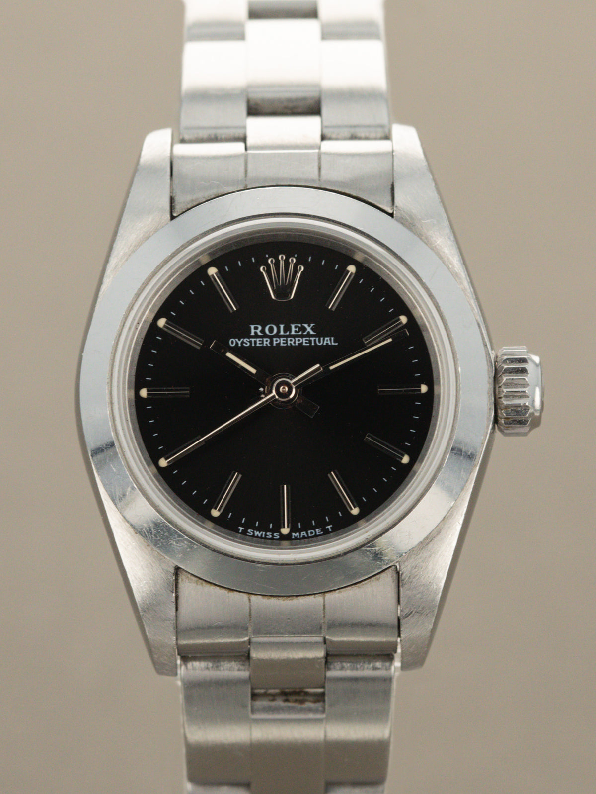 Rolex Oyster Perpetual Ref. 67180 - Gloss Black Tritium Dial Unpolished