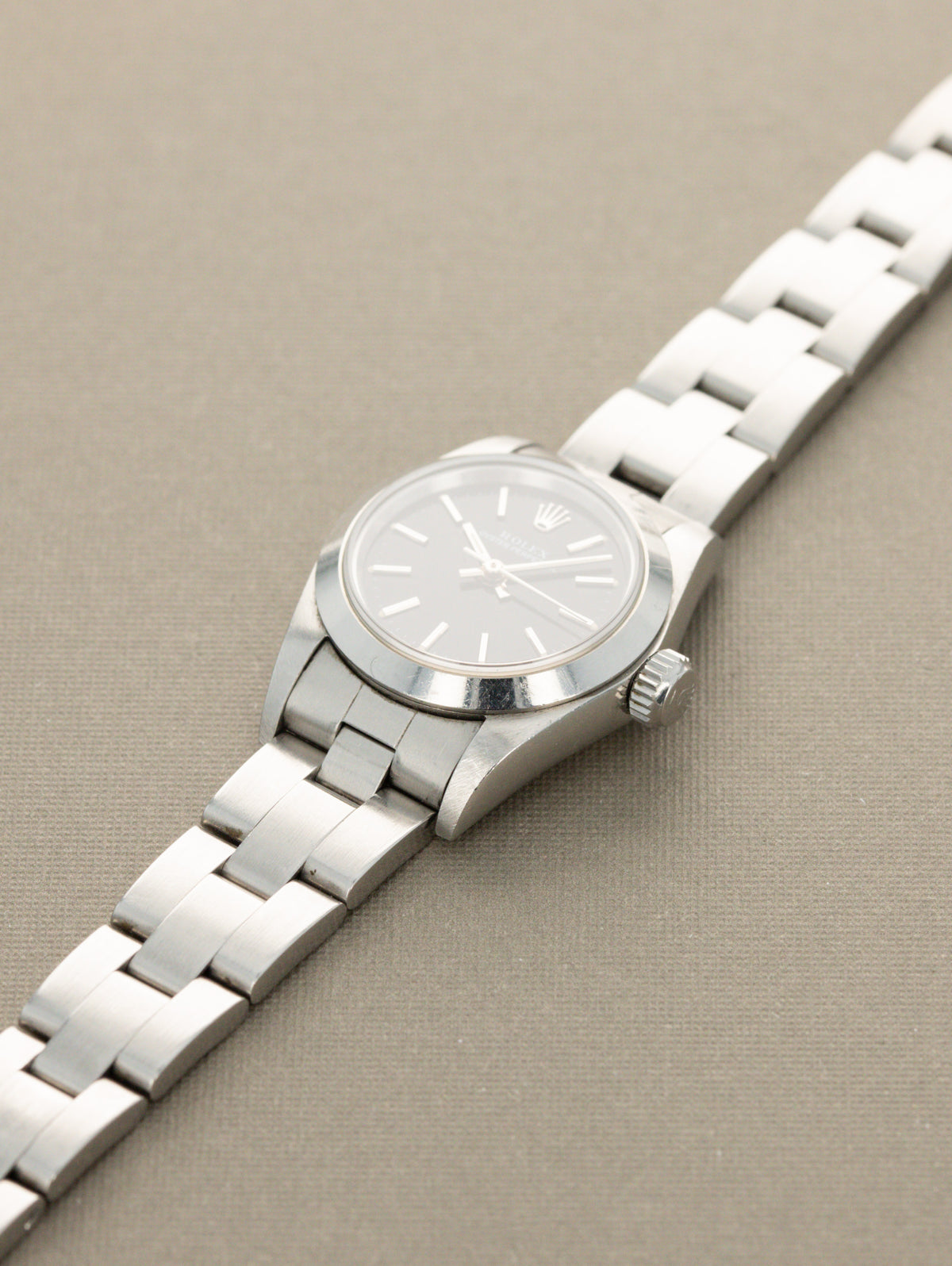 Rolex Oyster Perpetual Ref. 67180 - Gloss Black Tritium Dial Unpolished
