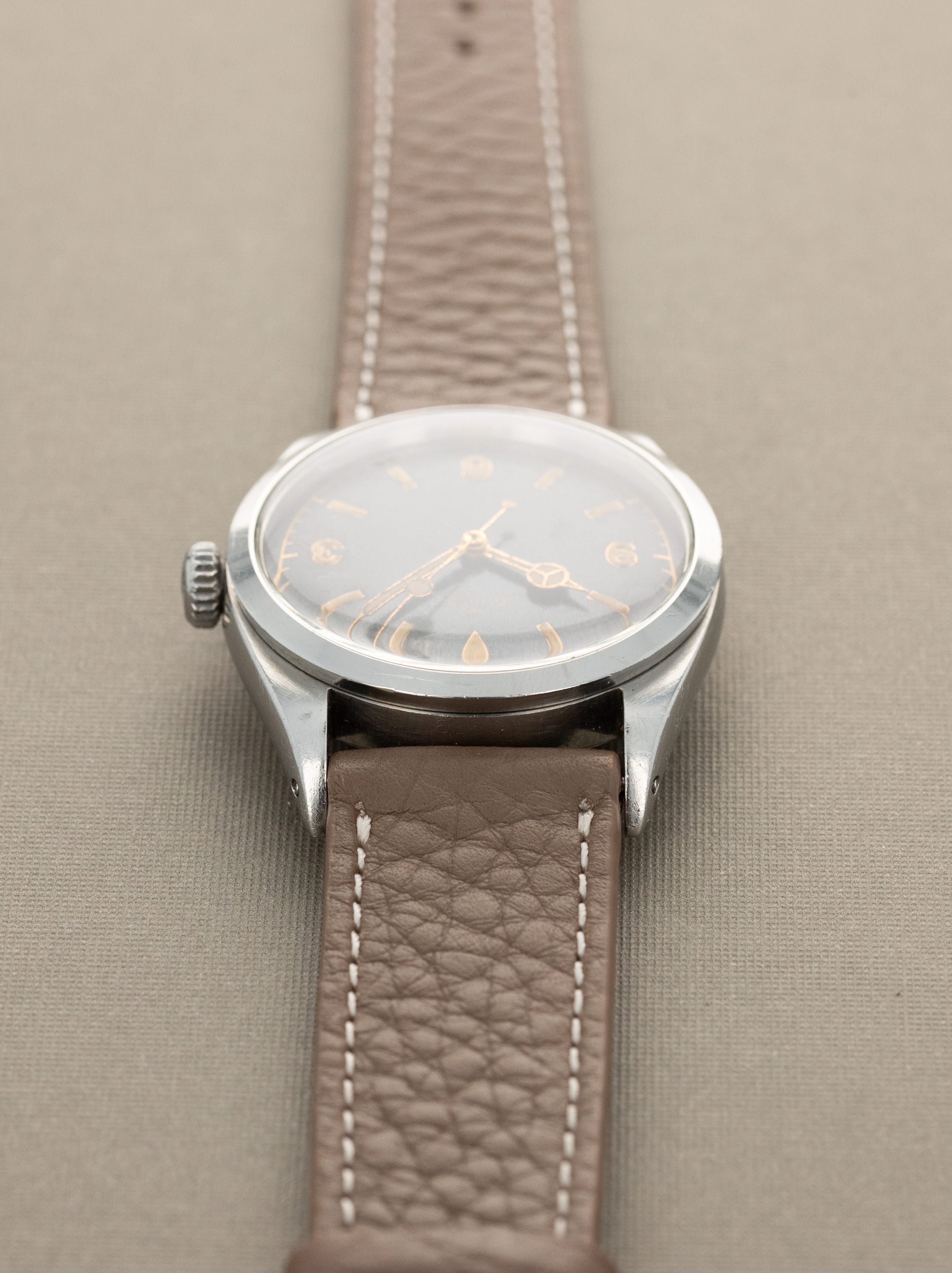 ROLEX ブラックレザーベルト Rolex 'Pre-Explorer' Ref. 6150 - Gilt 'Precision' Dial