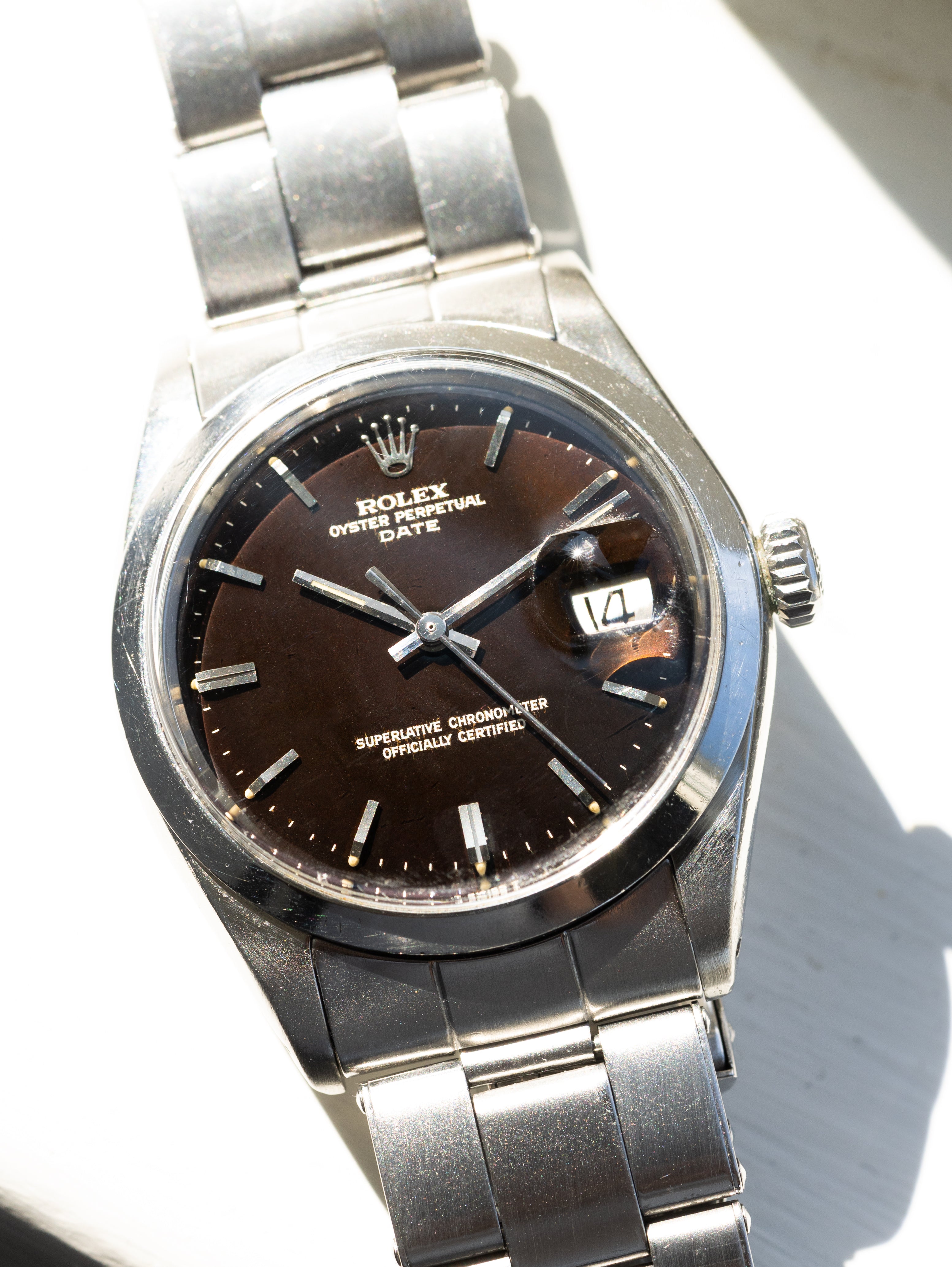 ROLEX OYSTER PERPETUALブラックダイヤル ロレックス/オイスターパーペチュアル/ブラックミラーダイヤル/クロノ