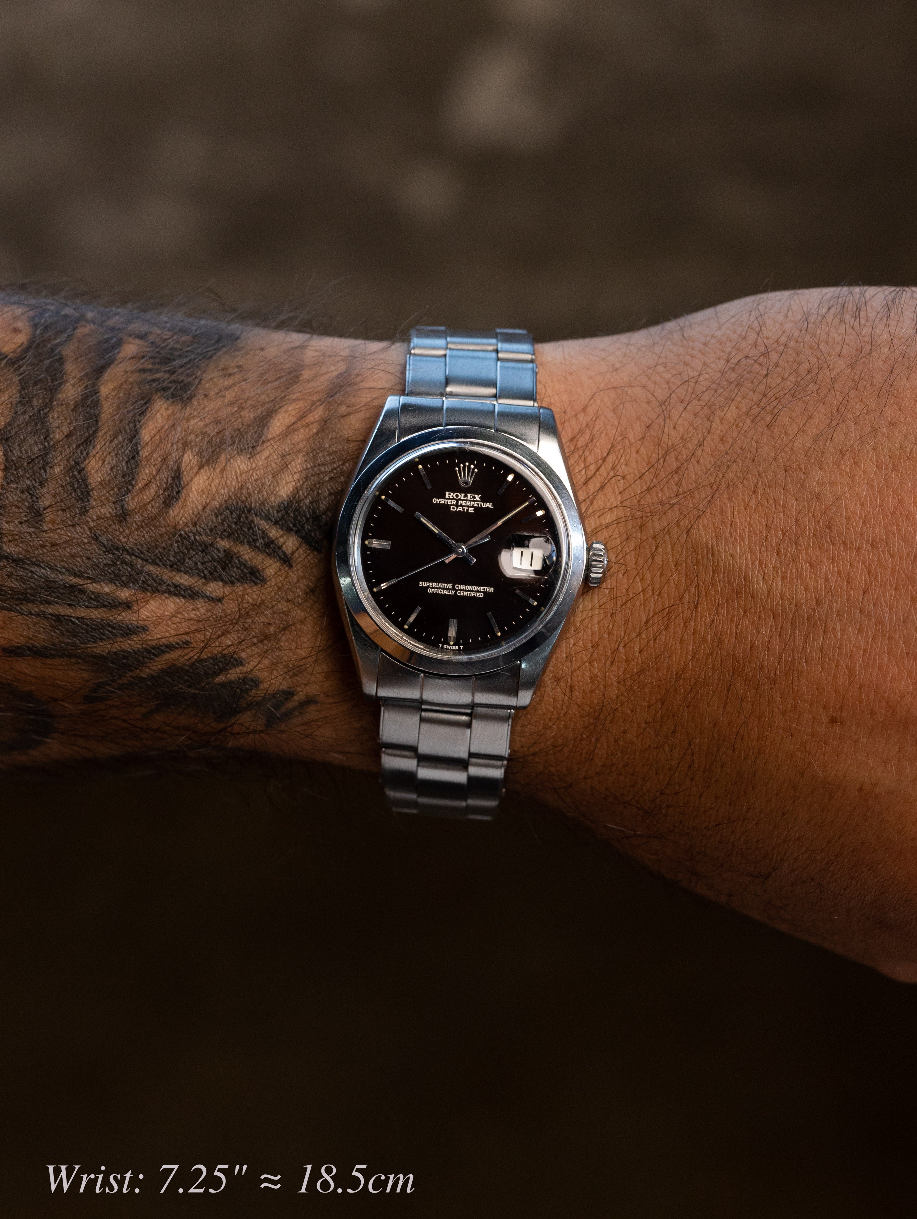 ROLEX OYSTER PERPETUALブラックダイヤル ロレックス/オイスターパーペチュアル/ブラックミラーダイヤル/クロノ