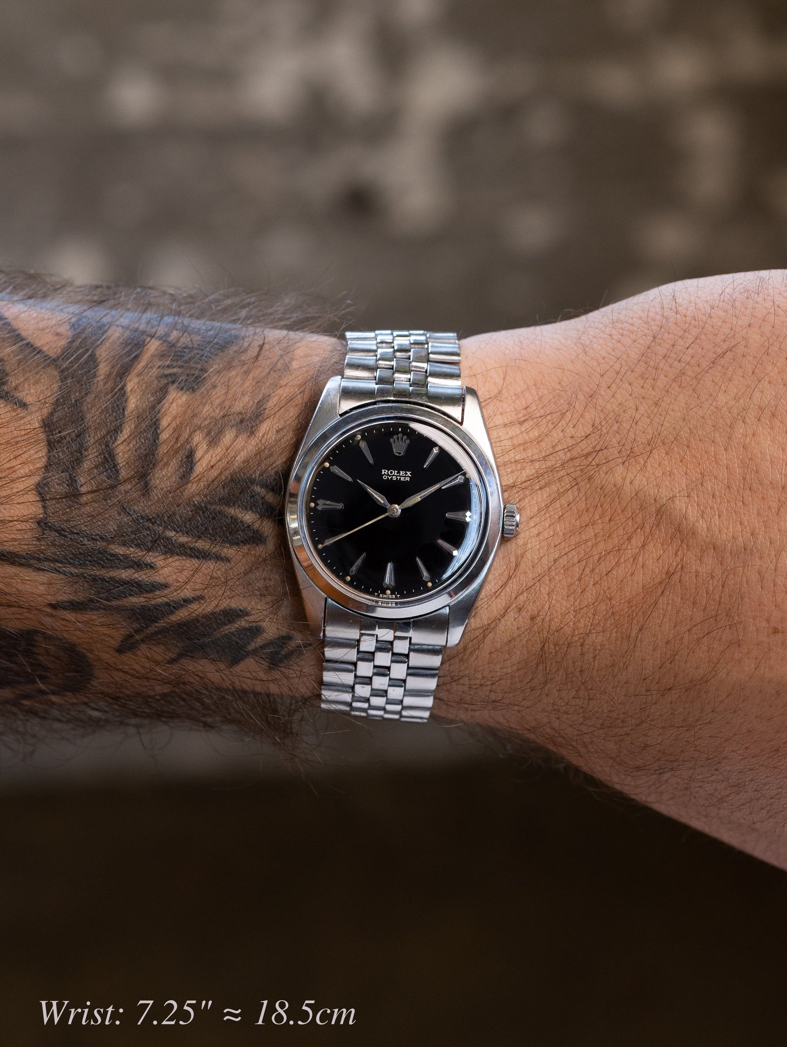 Rolex Oyster Ref. 6424 - 'Jumbo' Black 'Gilt ' Dial