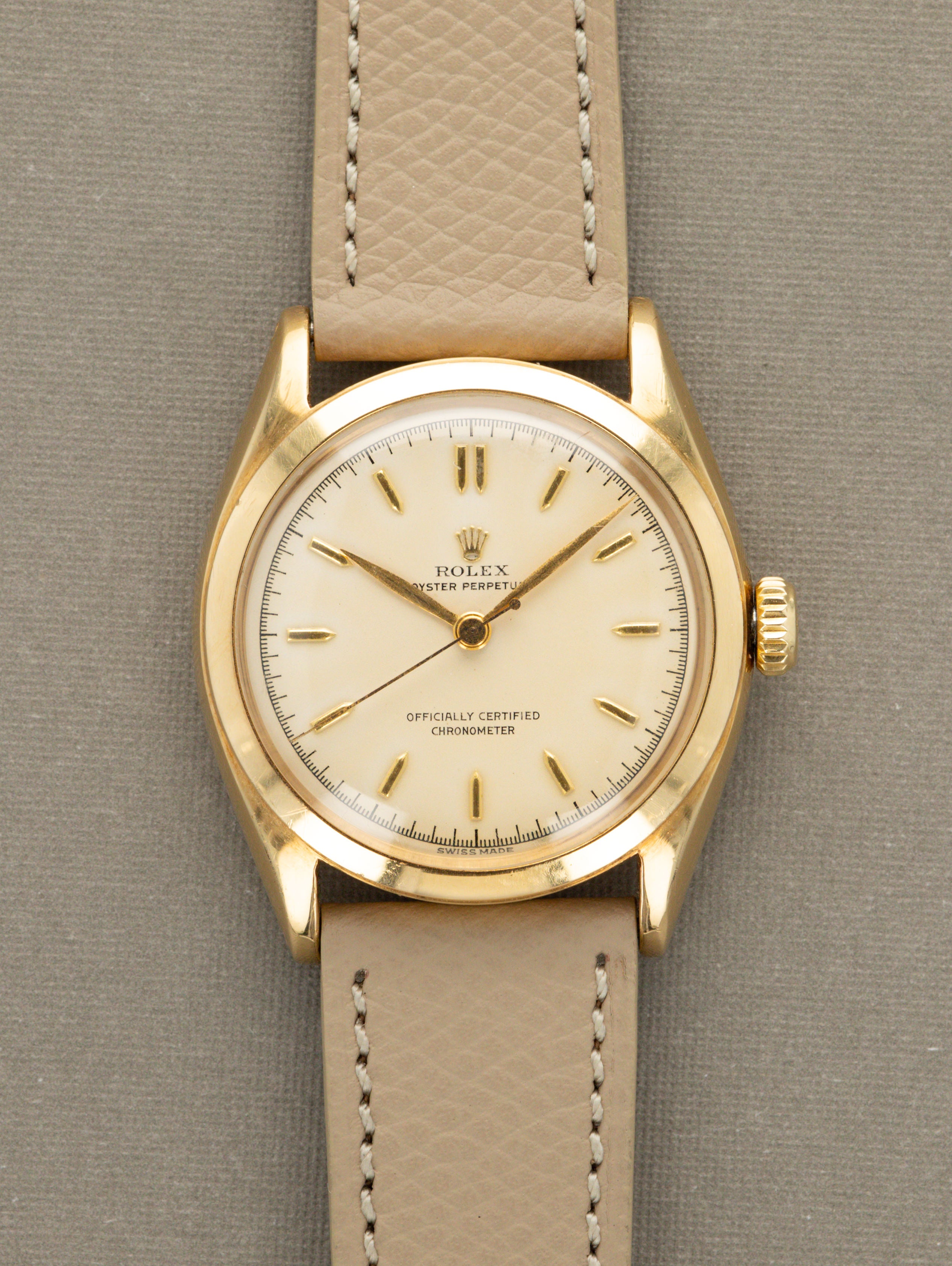 Rolex Oyster Perpetual Ref. 6084 - Non-Luminous 'Cream' Dial Unpolished