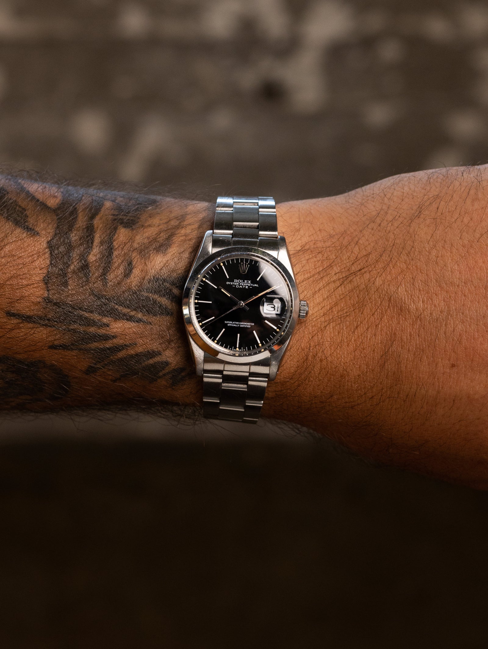 Rolex Oyster Perpetual Date Ref. 15000 - Gloss Black Dial