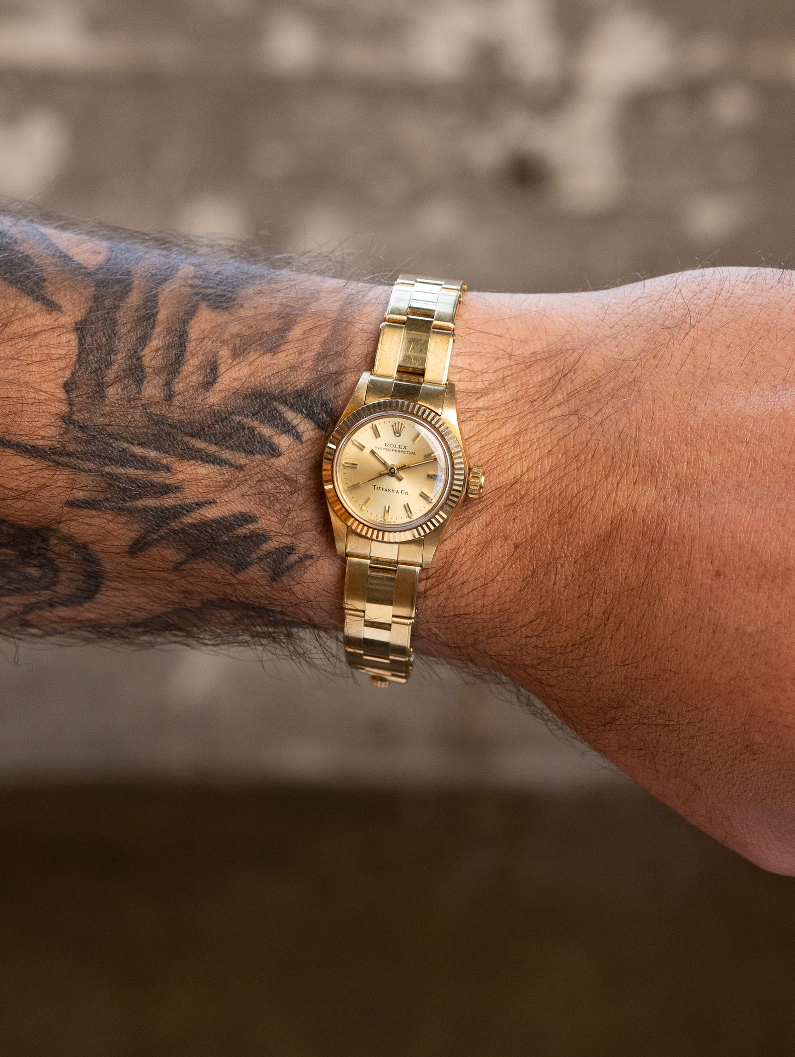 Rolex Oyster Perpetual Ref. 6719 'Tiffany & Co.' - Sunburst Champagne Dial Unpolished