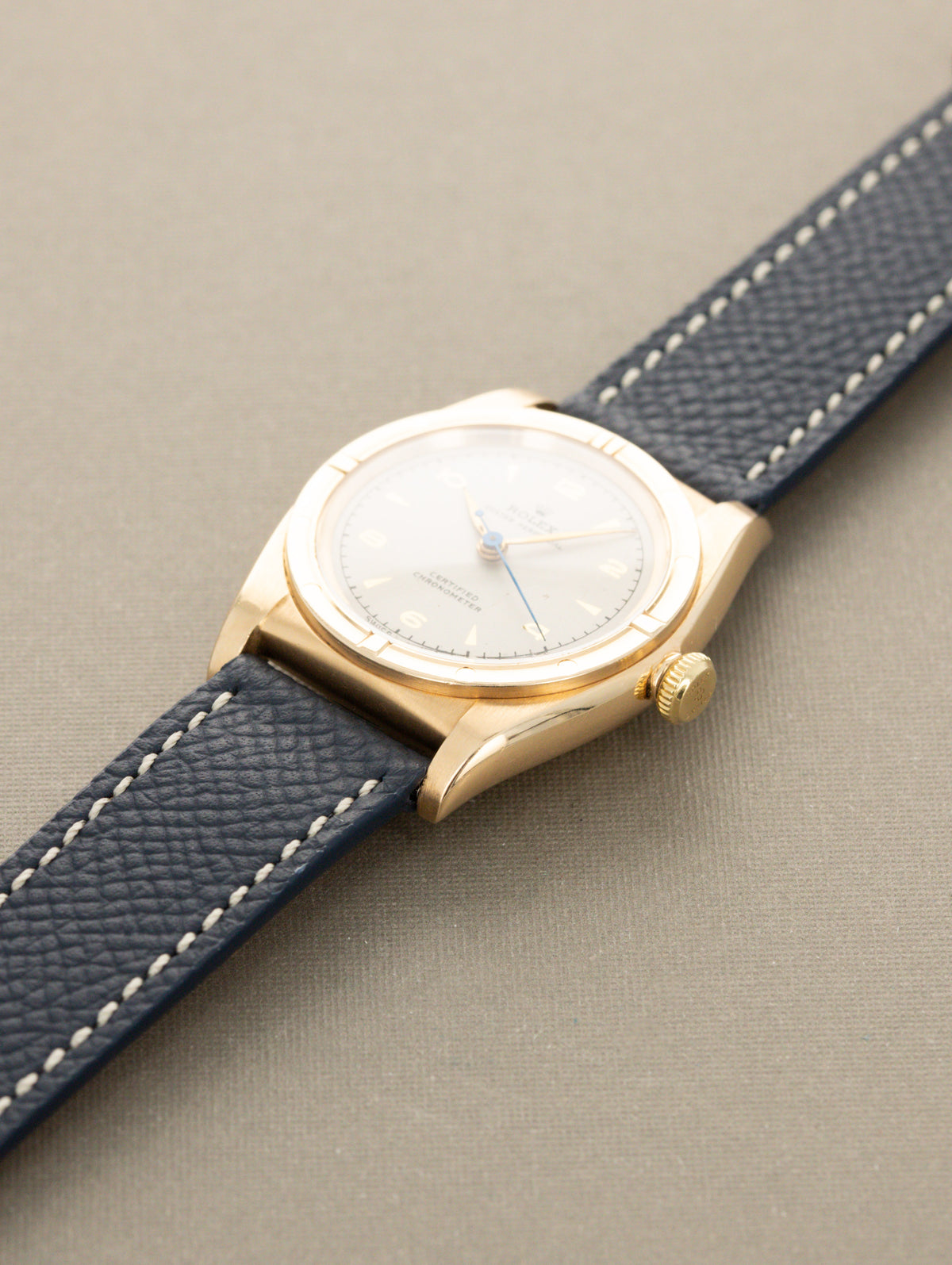Rolex Oyster Perpetual Ref. 3372 - 'Bubbleback' Satin Silver Dial w/ Boxes
