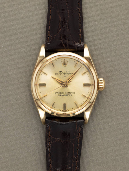 Rolex Oyster Perpetual Ref. 6548 'Midsize' - Sunburst Silver 'Linz' Di