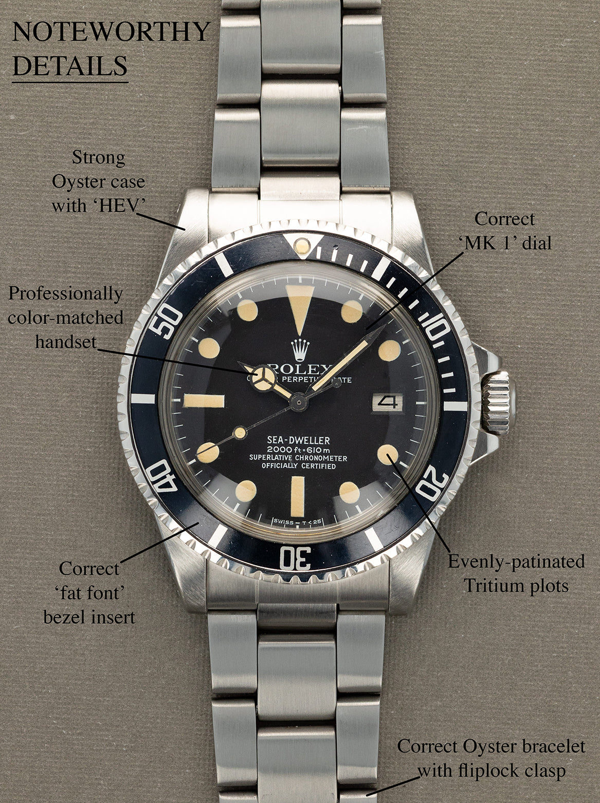 ニコライ Rolex Sea-Dweller Ref. 1665 - 'Great White'
