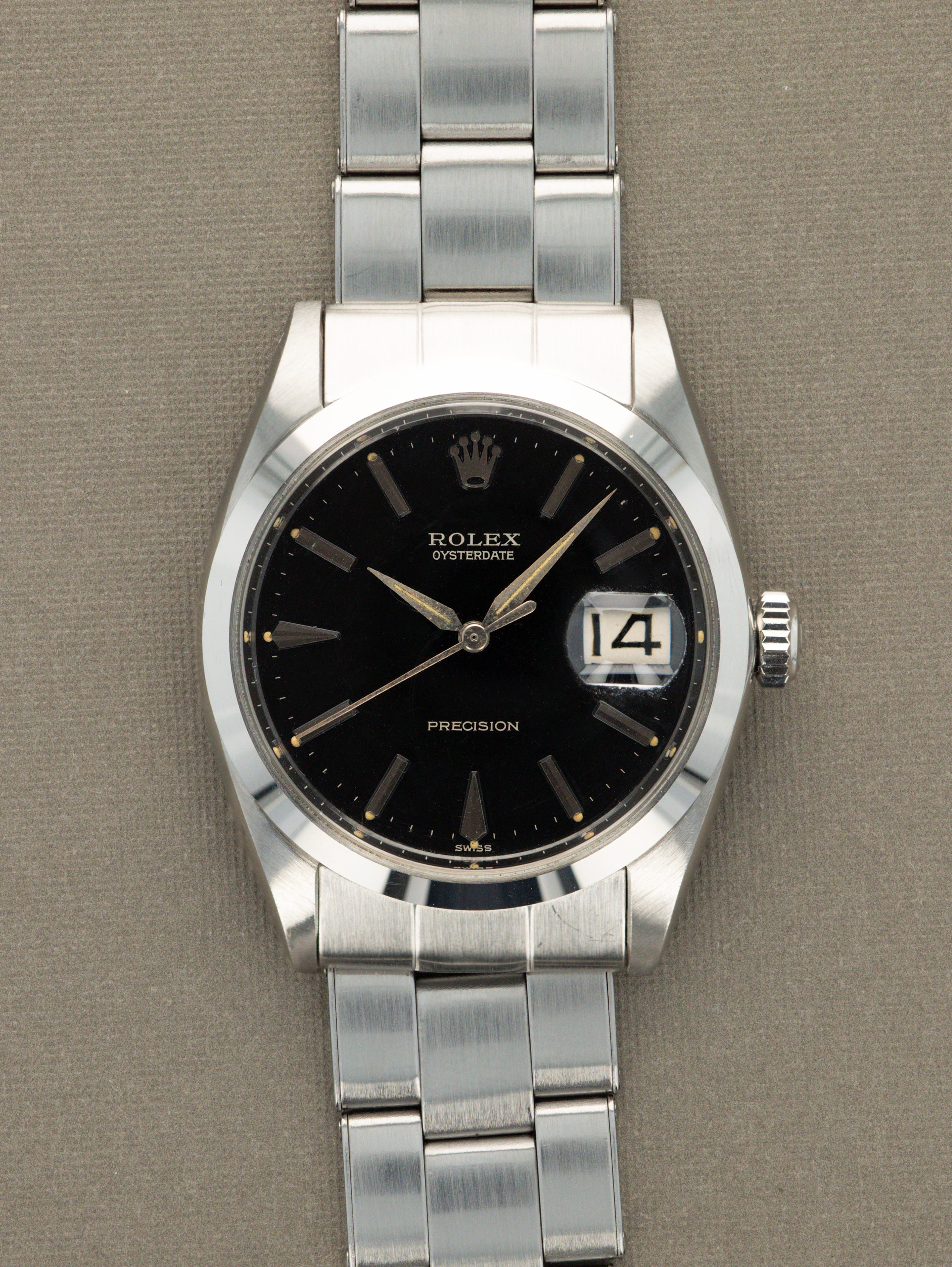 Rolex Oysterdate Precision Ref. 6694 - Black 'Gilt' Dial Unpolished w/