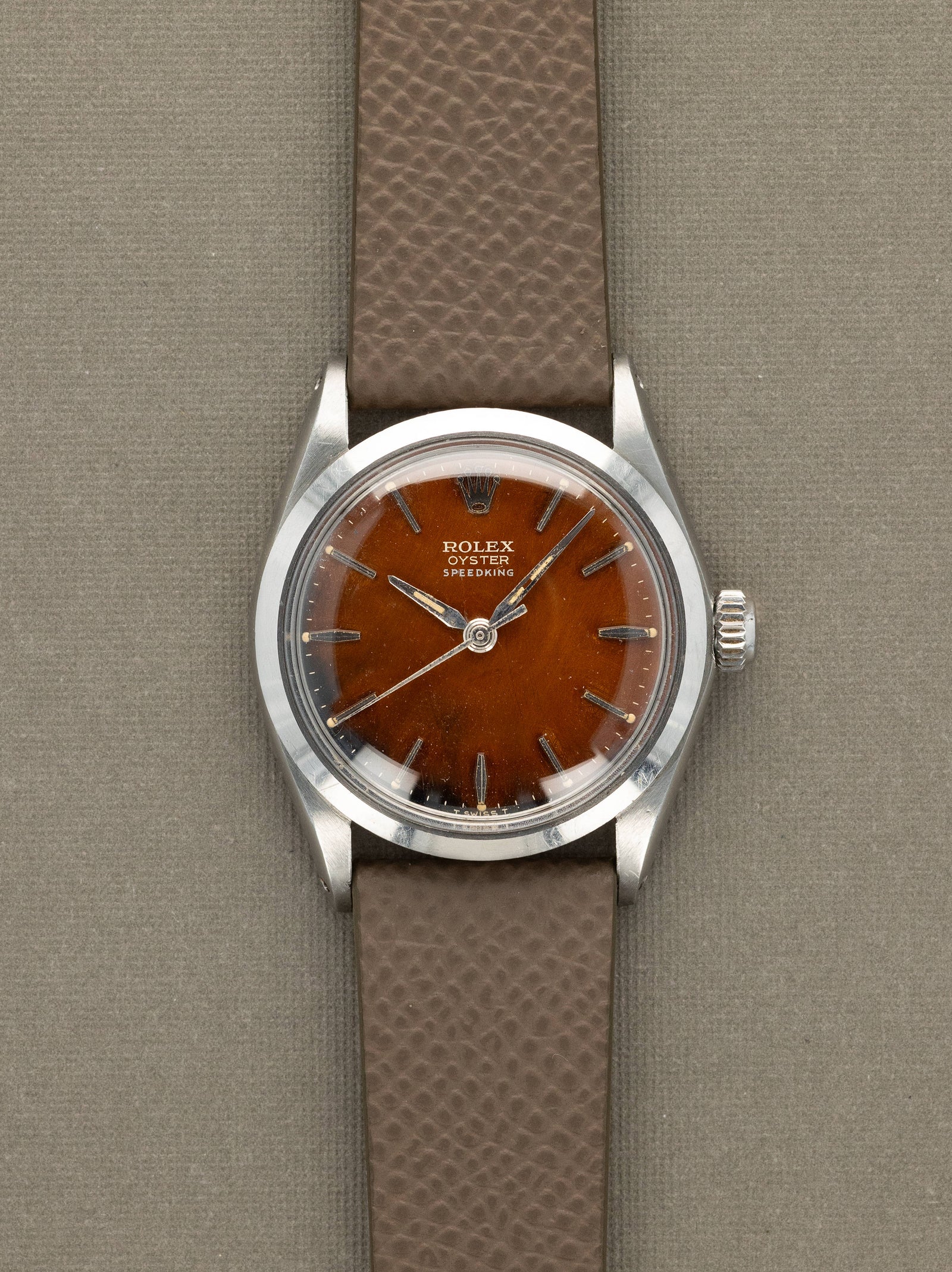 Rolex Oyster Speedking Ref. 6430 - 'Tropical' Gilt Dial Unpolished