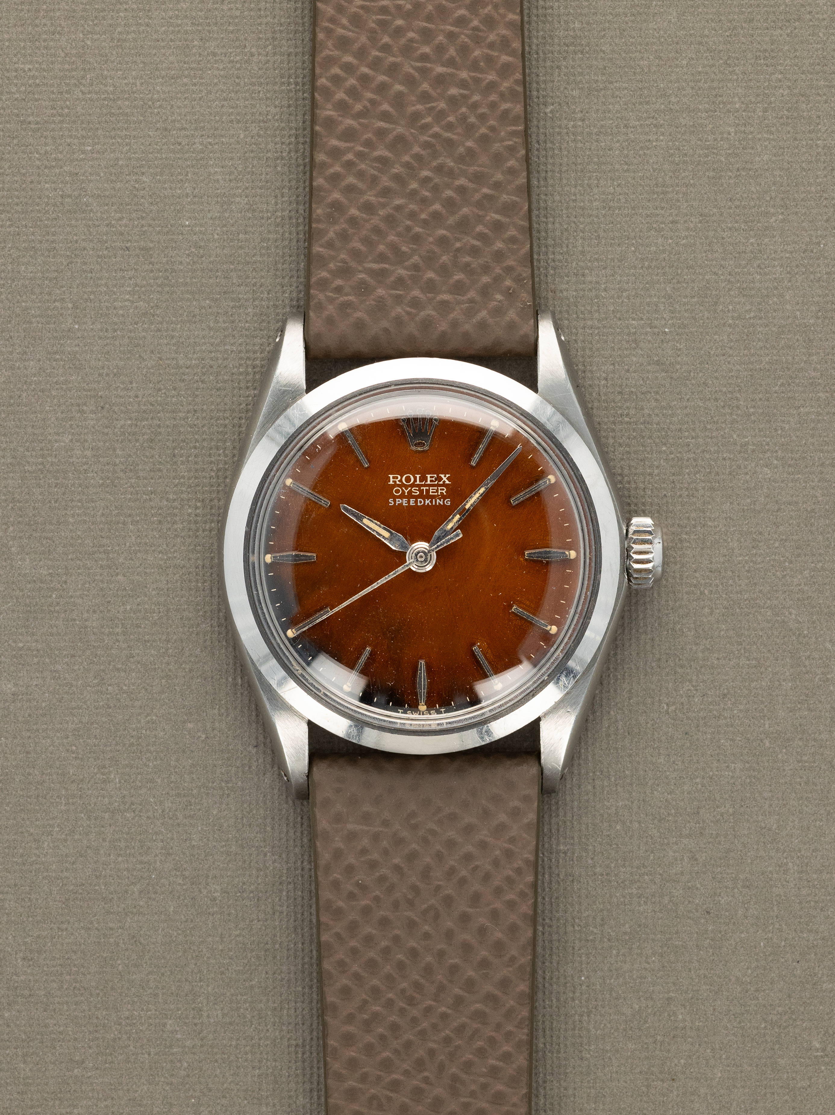 Rolex Oyster Speedking Ref. 6430 - 'Tropical' Gilt Dial Unpolished