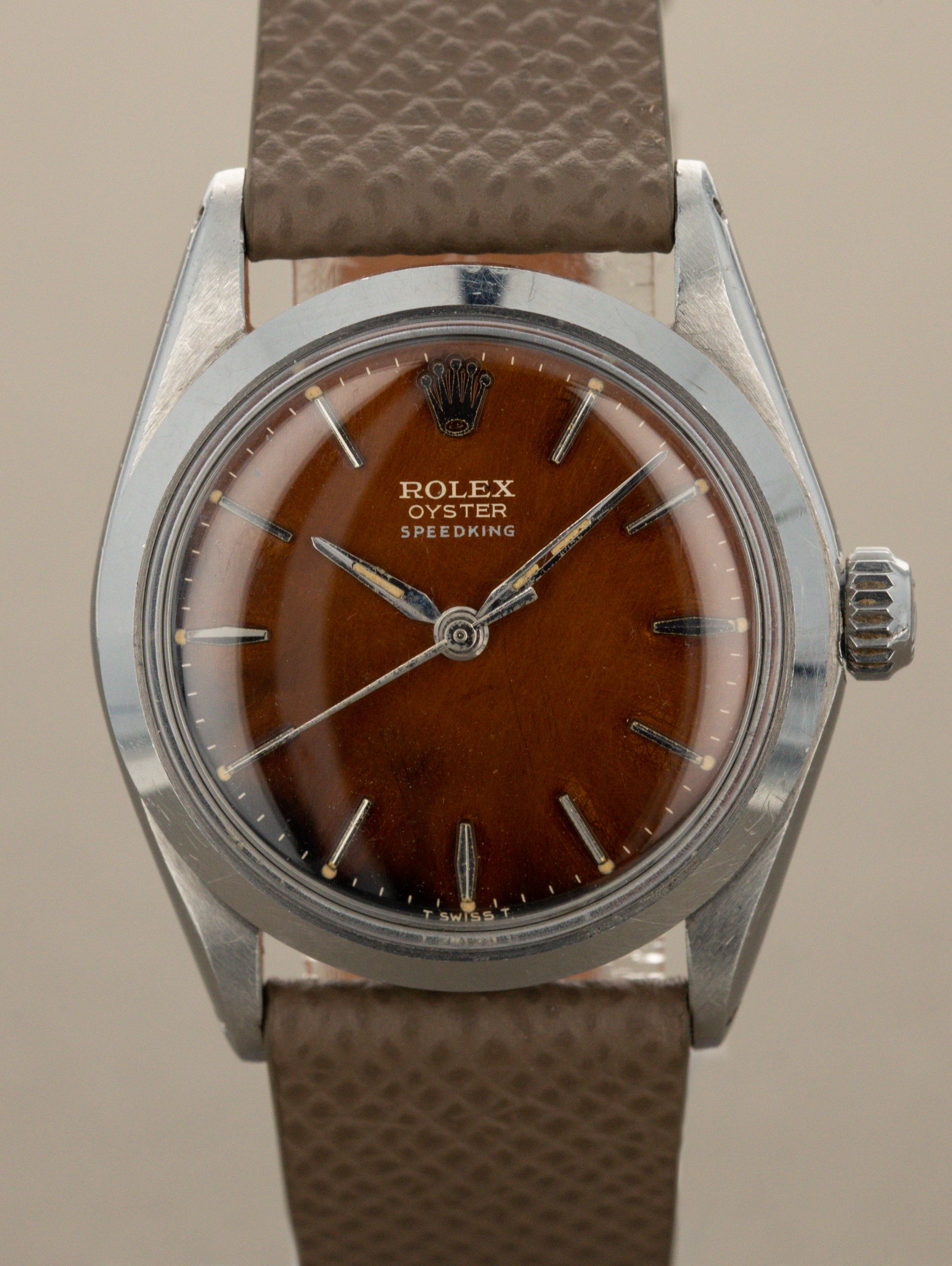 Rolex Oyster Speedking Ref. 6430 - 'Tropical' Gilt Dial Unpolished