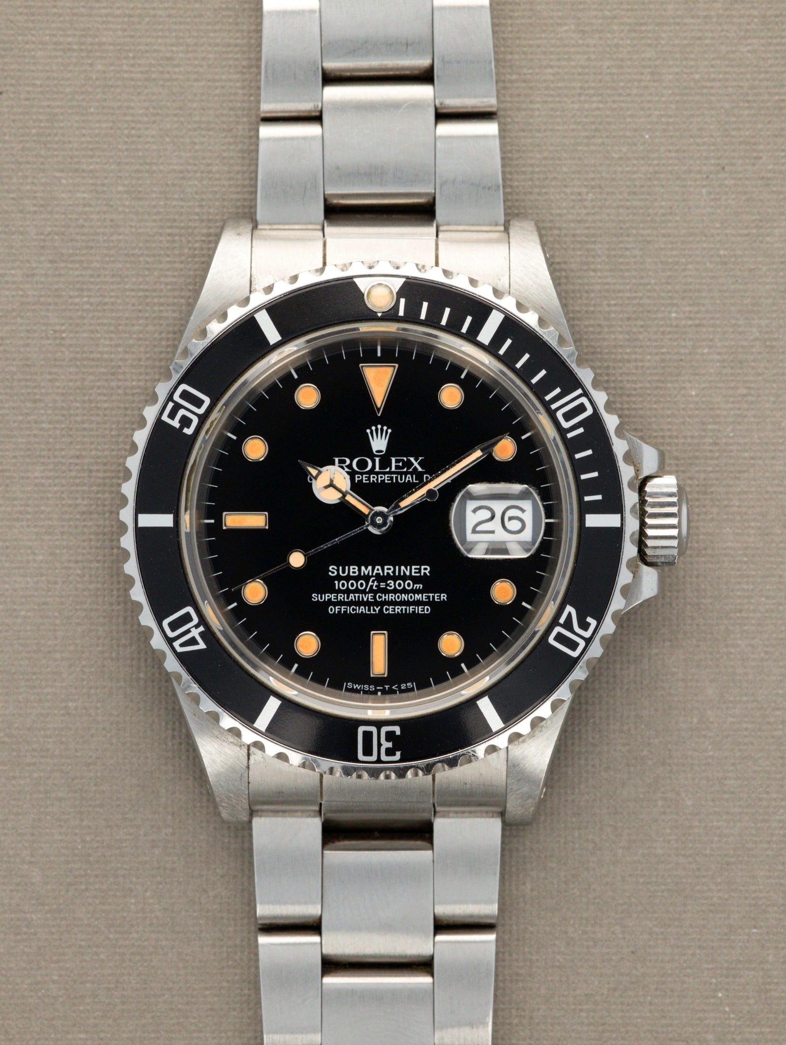 Rolex Submariner Ref. 168000 Pumpkin Unpolished