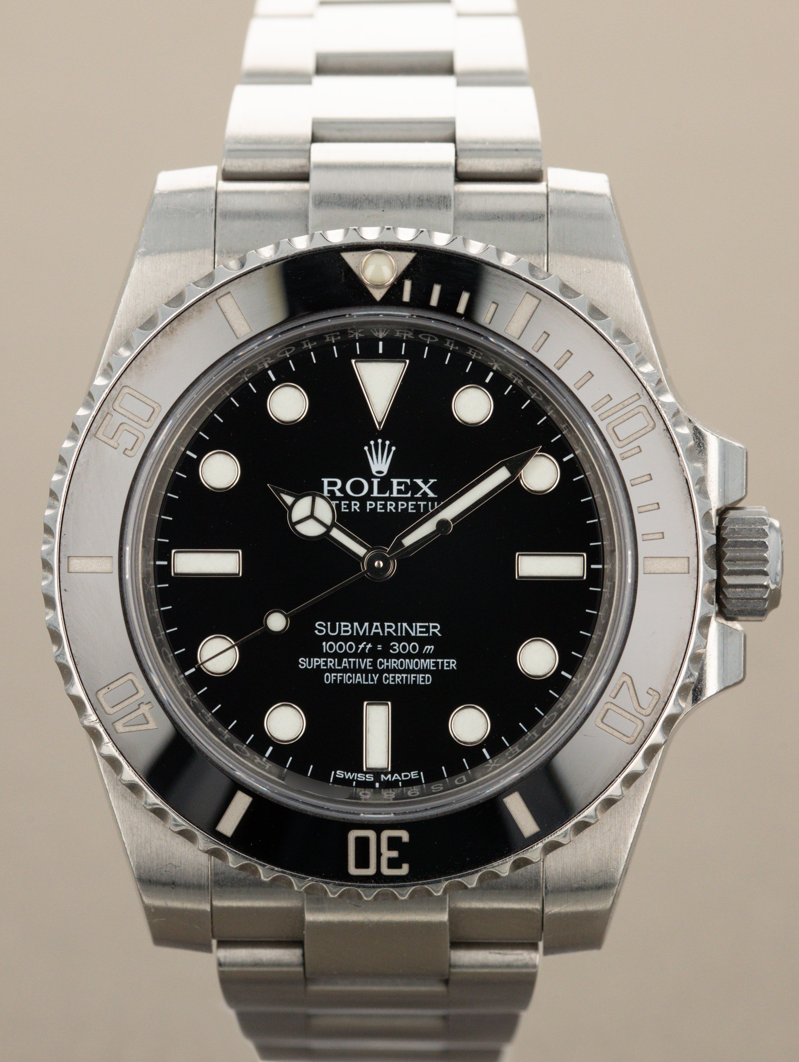 Rolex Submariner Ref. 114060 - 'No Date' Unpolished Full Set