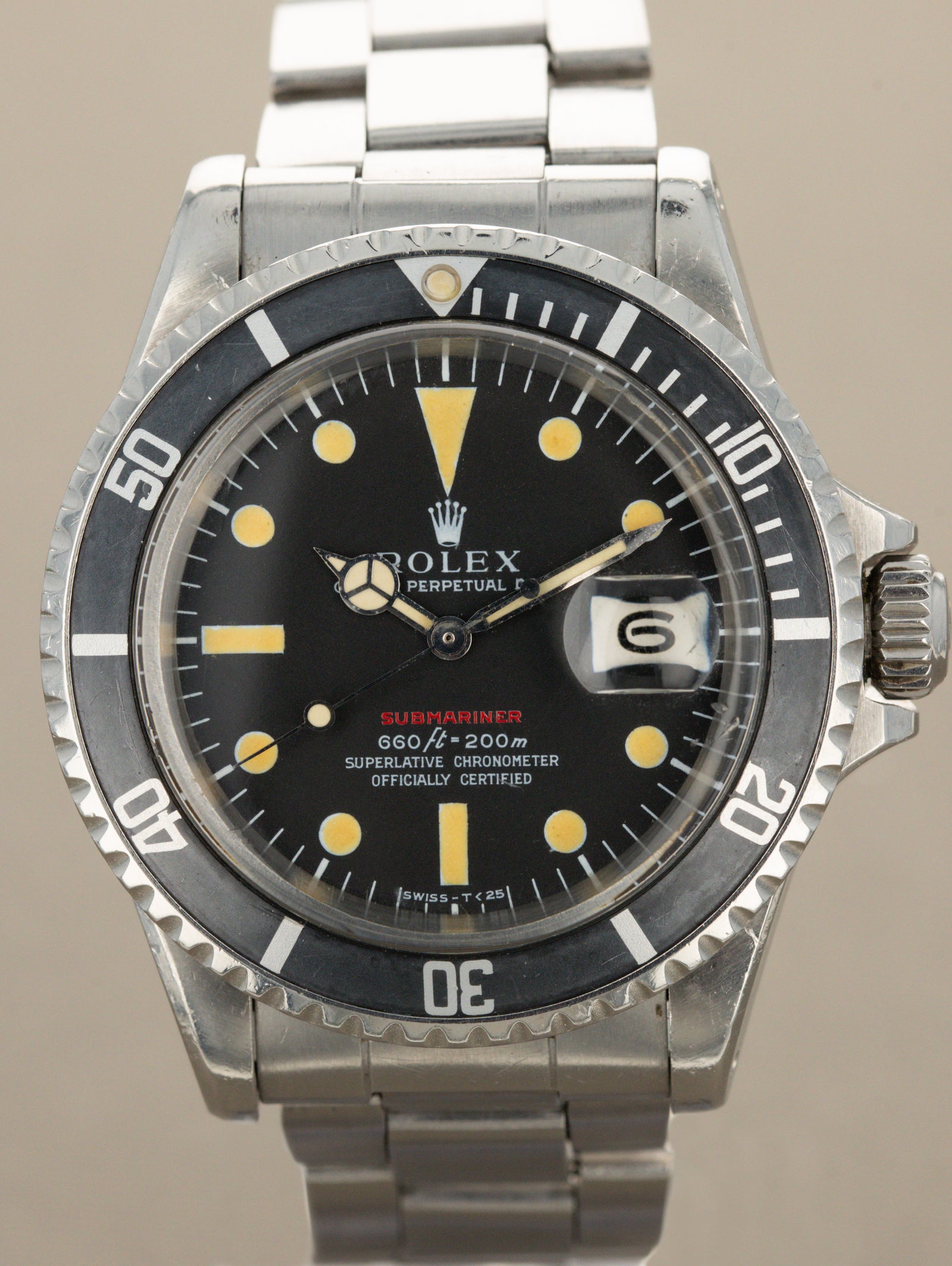 Rolex Submariner Date Ref. 1680 - 'Red Sub' Unpolished W/ Box & Papers