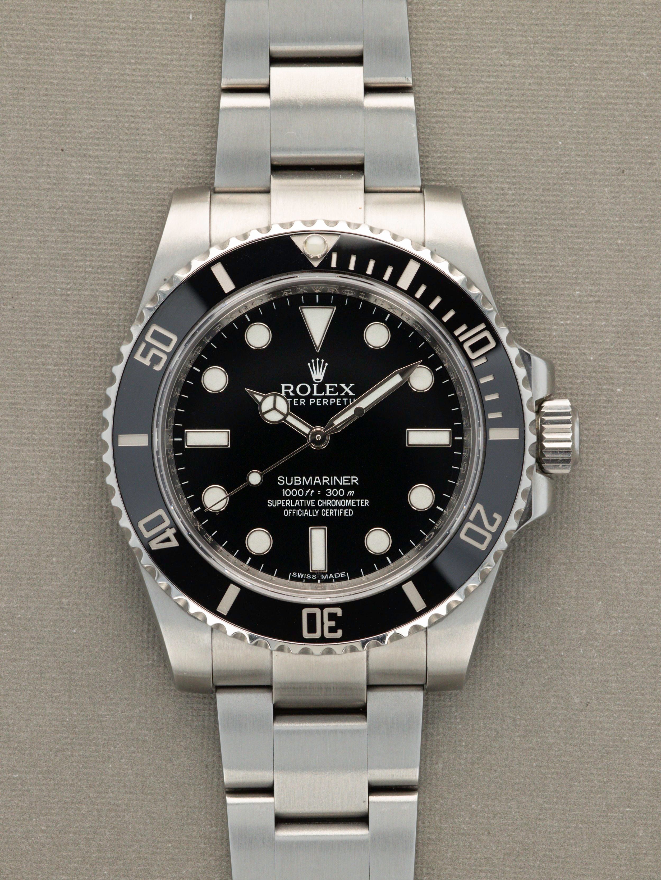 Rolex Submariner Ref. 114060 - 'No-Date' Ceramic Sub w/ box and papers