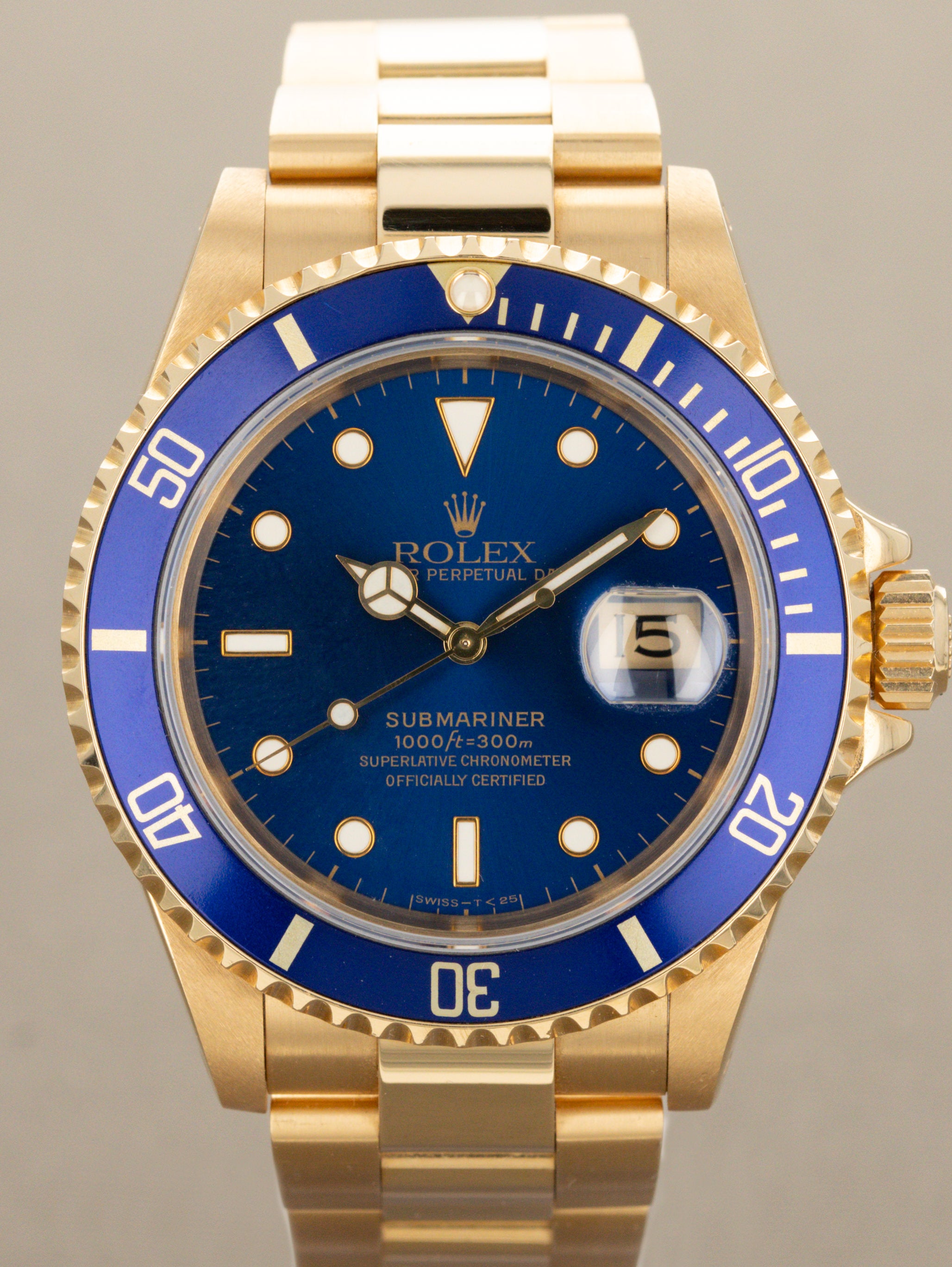 Rolex Submariner Date Ref. 16618 - 'Bluesy' Blue Dial W/ Rolex CPO Kit