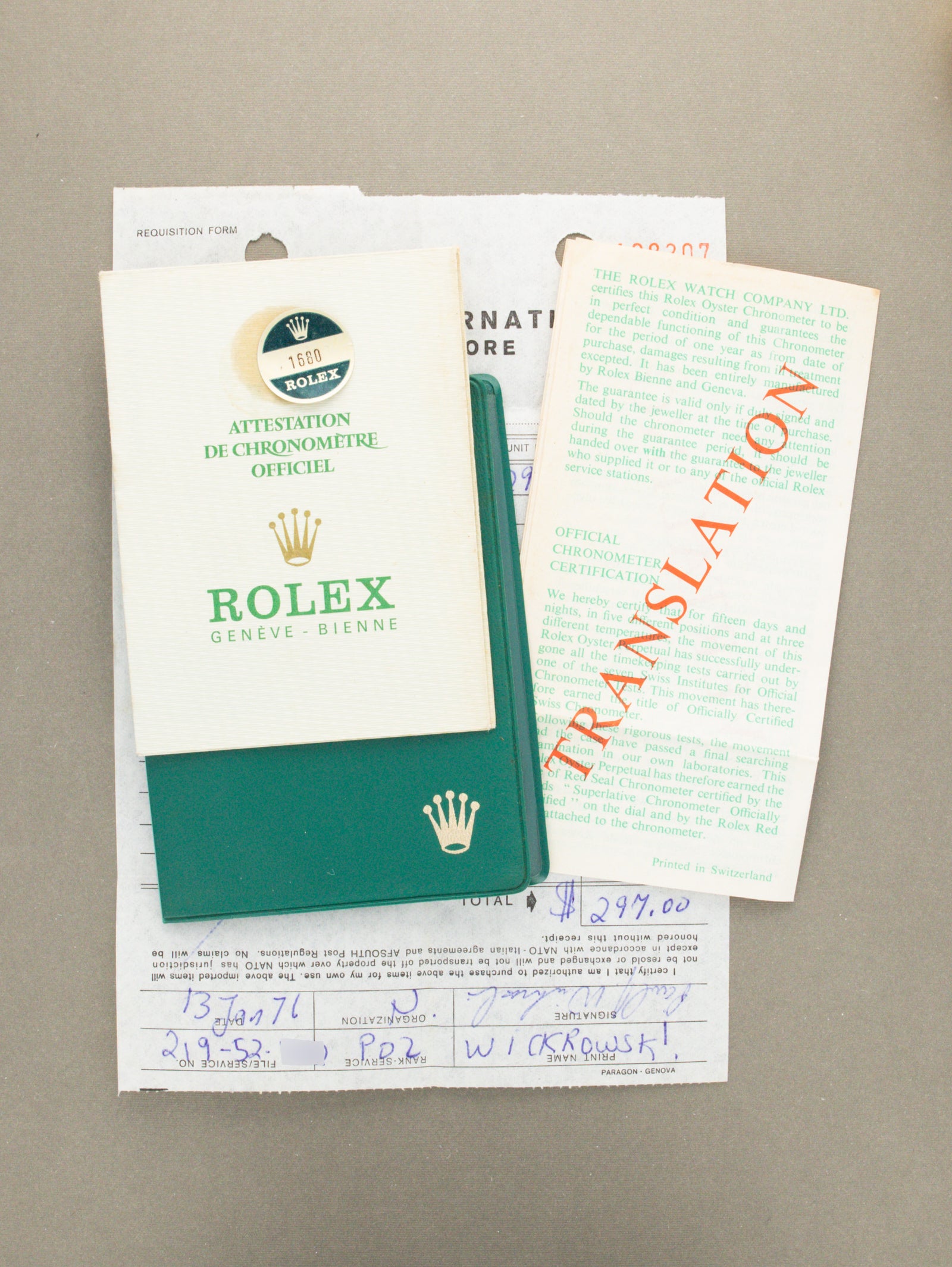 Rolex Submariner Date Ref. 1680 - MK4 'Red Sub' - Box & Papers