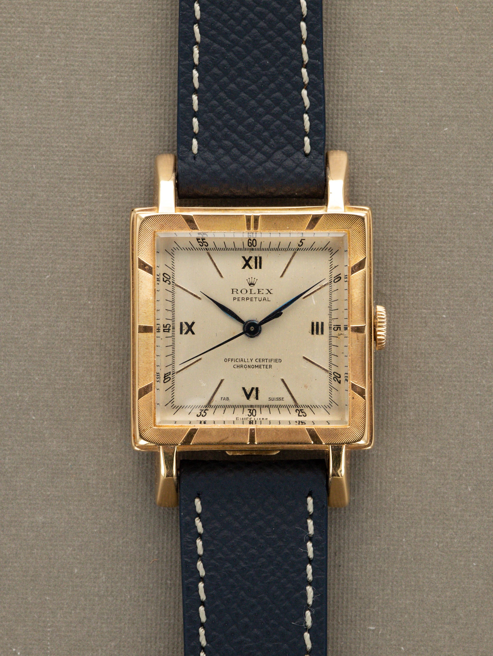 Rolex Square 'Perpetual' Dress Watch - Satin Silver Dial