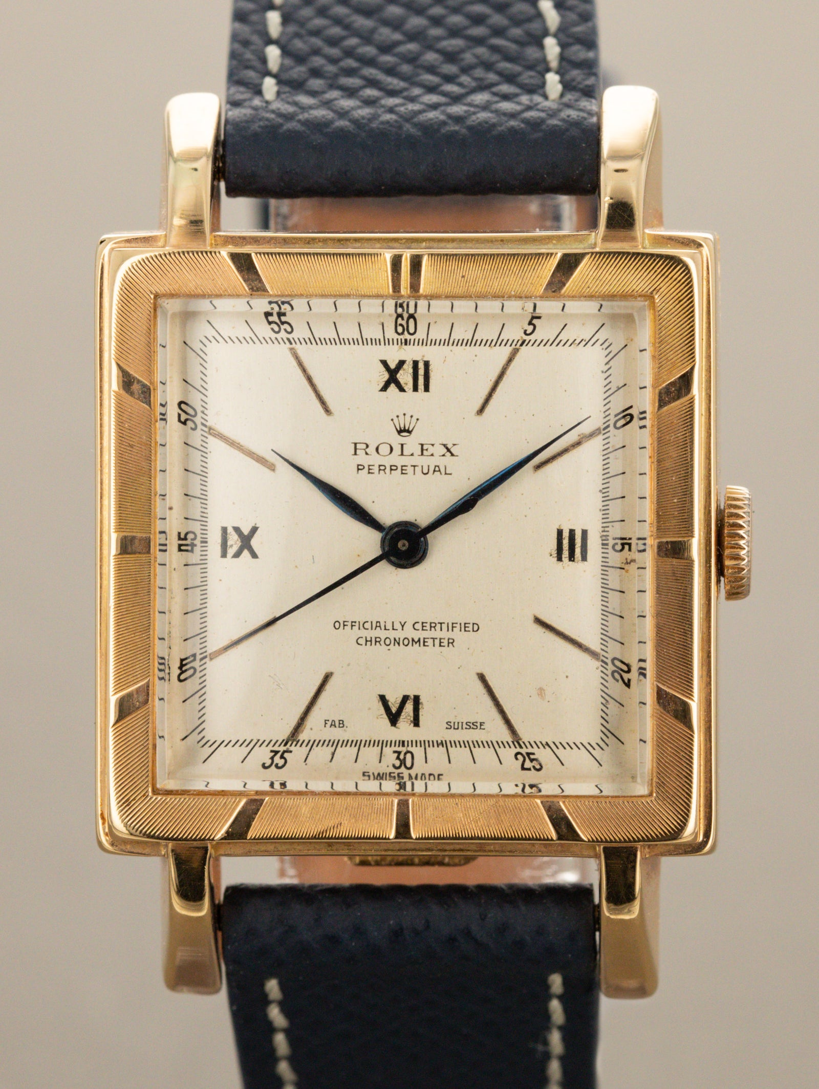 Rolex Square 'Perpetual' Dress Watch - Satin Silver Dial