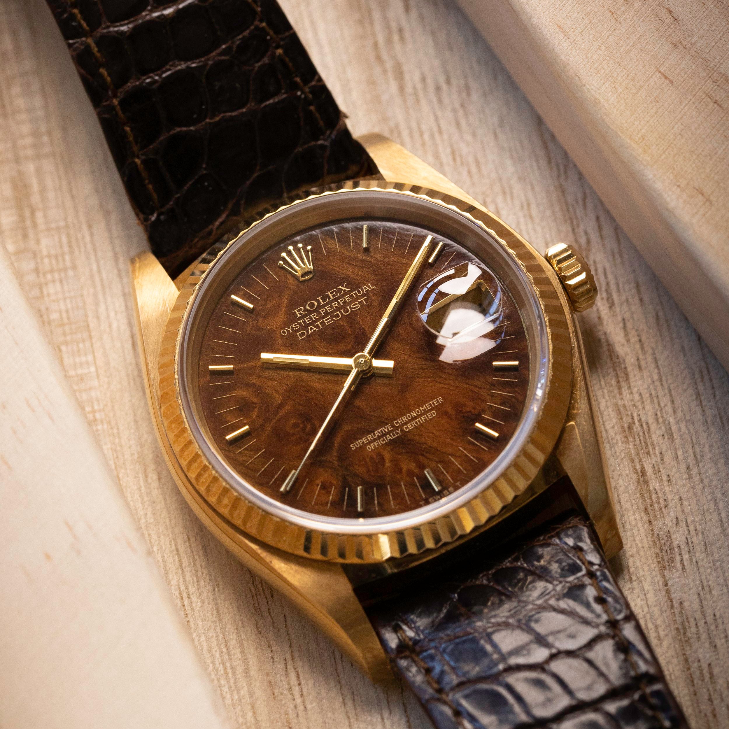 Rolex datejust wood on sale dial