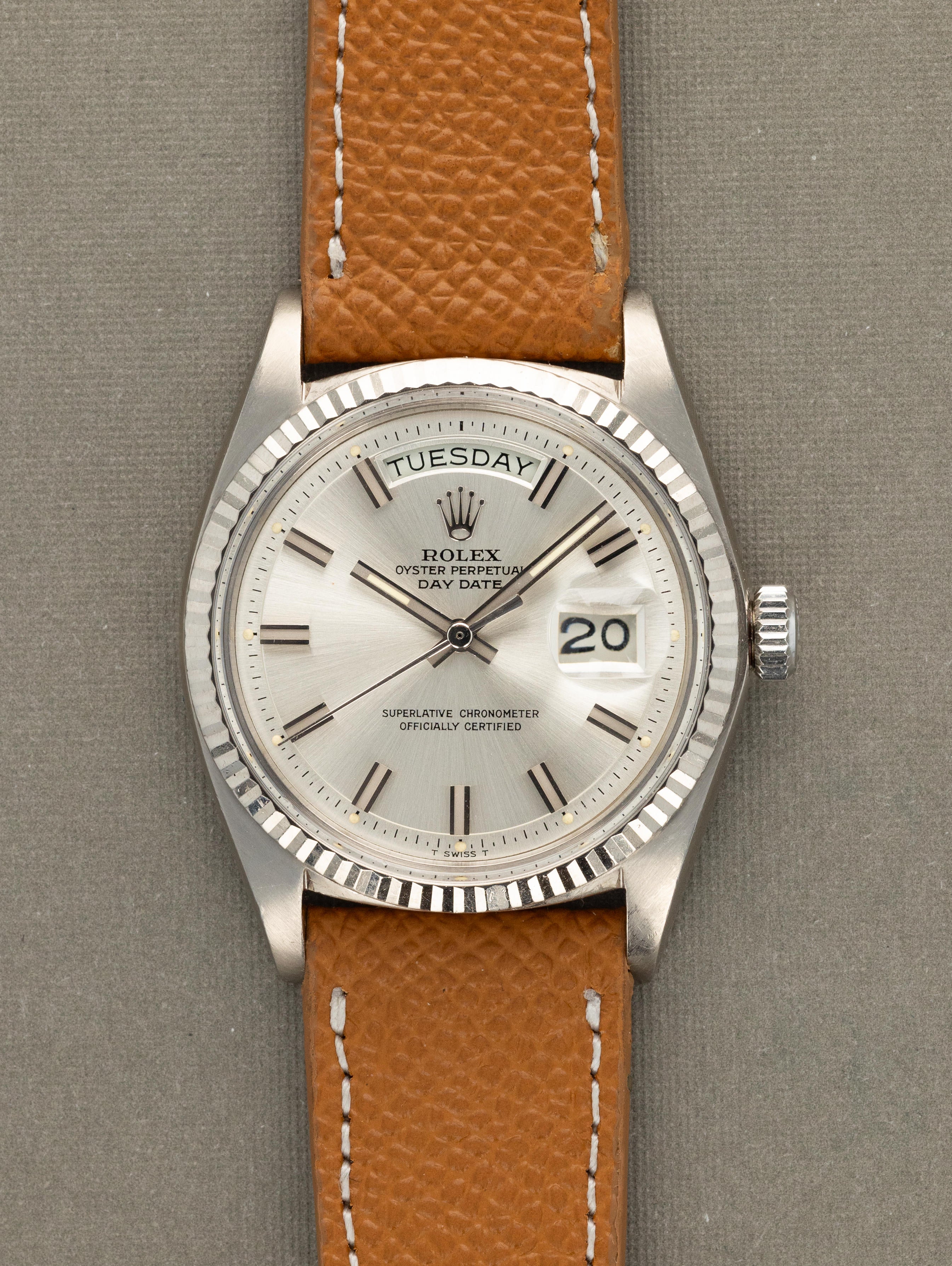 Rolex Day-Date Ref. 1803/9 - Sunburst Silver 'Wideboy' Dial