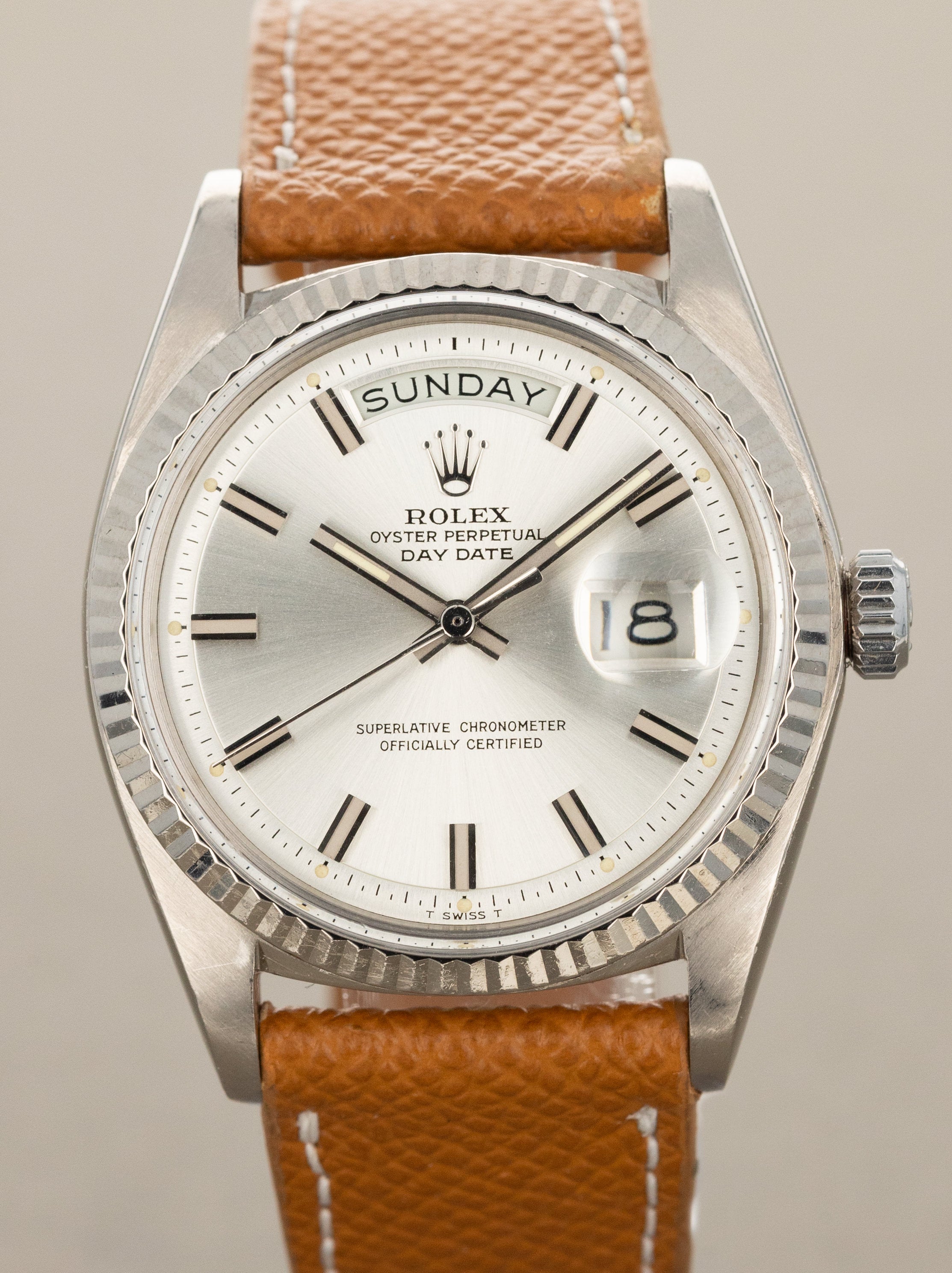 Rolex Day-Date Ref. 1803/9 - Sunburst Silver 'Wideboy' Dial