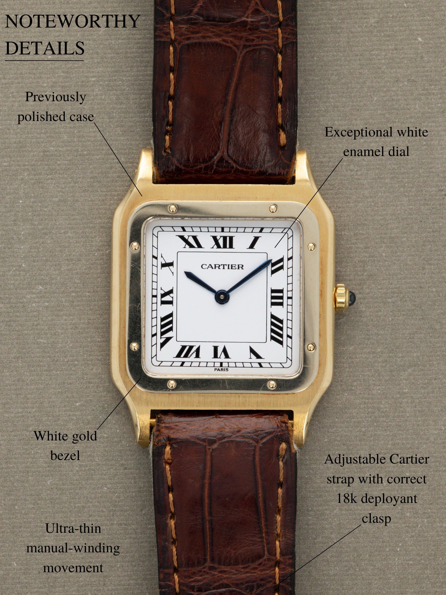 Cartier Santos Dumont Extra-Plate Ref. 96061 - 'Deux Ors'